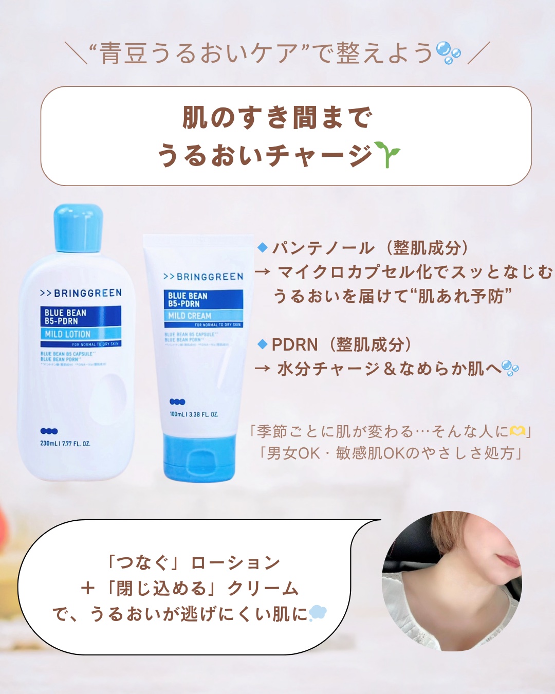 ブルービーンB5-PDRN™マイルドクリーム/BRING GREEN/フェイスクリームを使ったクチコミ（2枚目）