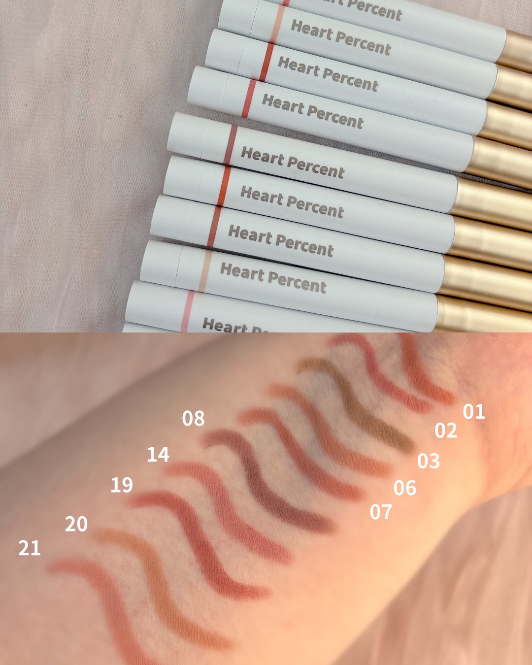 ドットオンムードワンウェイグロイティント 14 テディモカ/Heart Percent/リップティントを使ったクチコミ（2枚目）