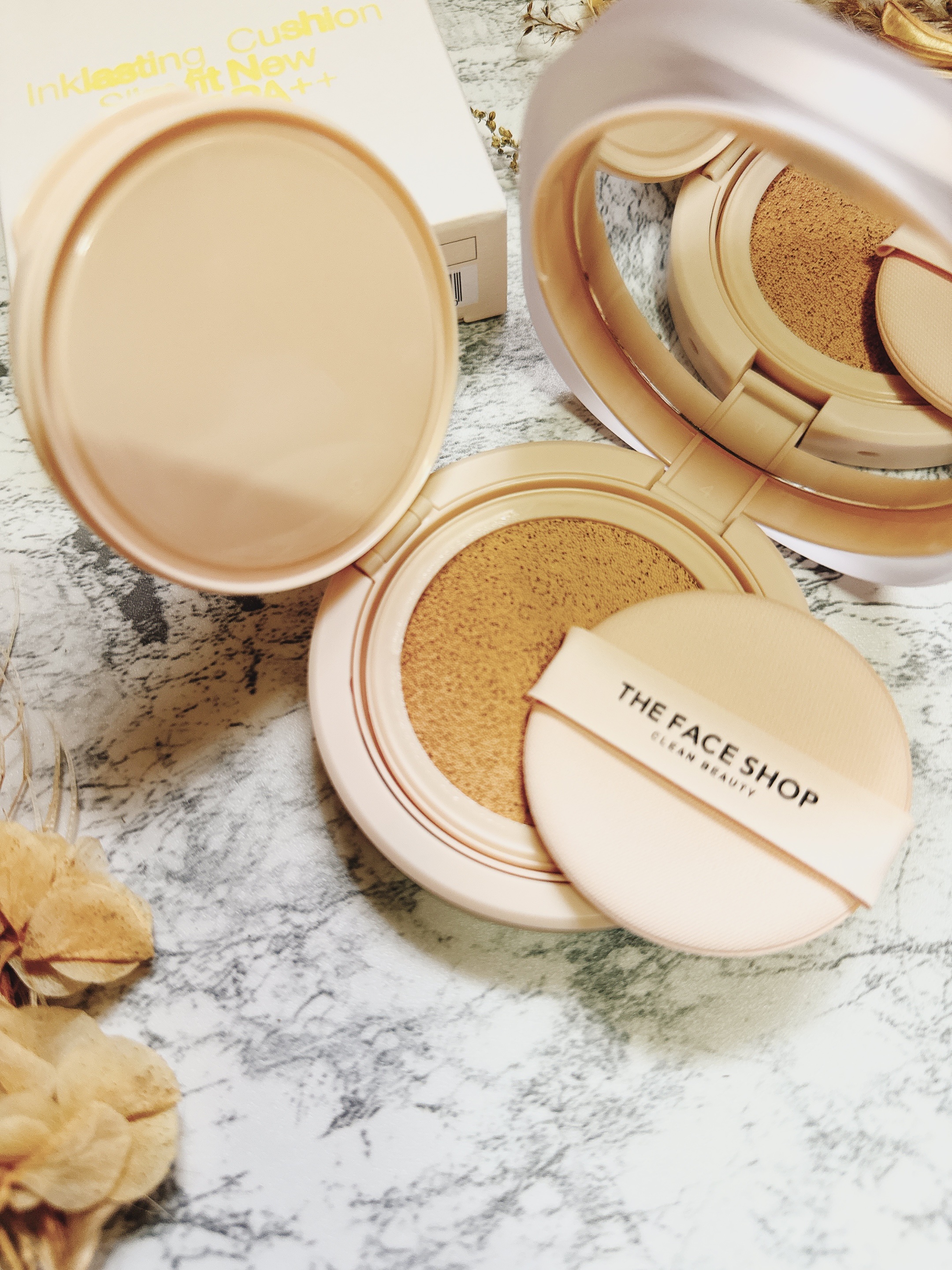 インクラスティングクッションファンデーション/THE FACE SHOP/クッションファンデーションを使ったクチコミ（3枚目）