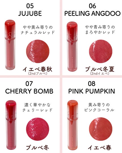 ザ ジューシーラスティングティント/rom&nd/リップティントを使ったクチコミ(3枚目)