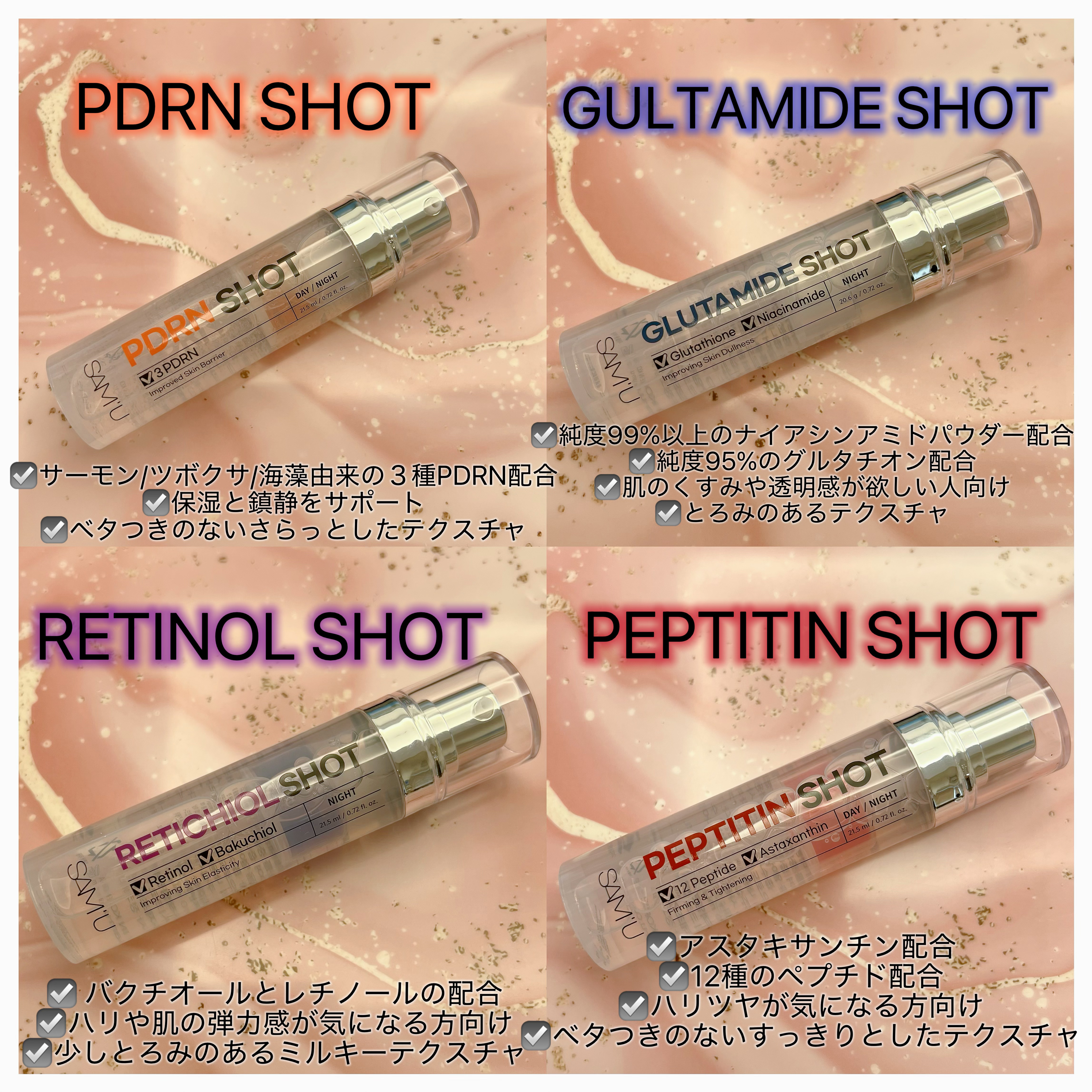 シナジーショットエディション/SAM'U/スキンケアキットを使ったクチコミ（2枚目）