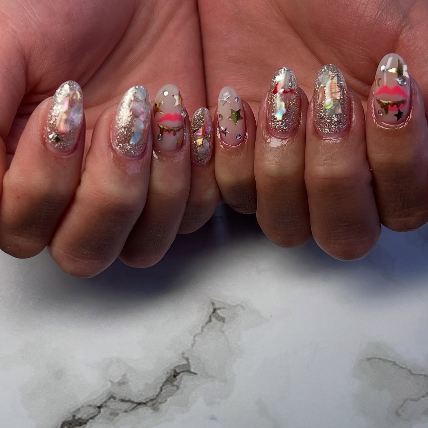 #ネイル,#ニュアンスネイル,#ジェルネイル,#ギャルネイル,#ネイル,#城陽ネイルのネイルデザイン