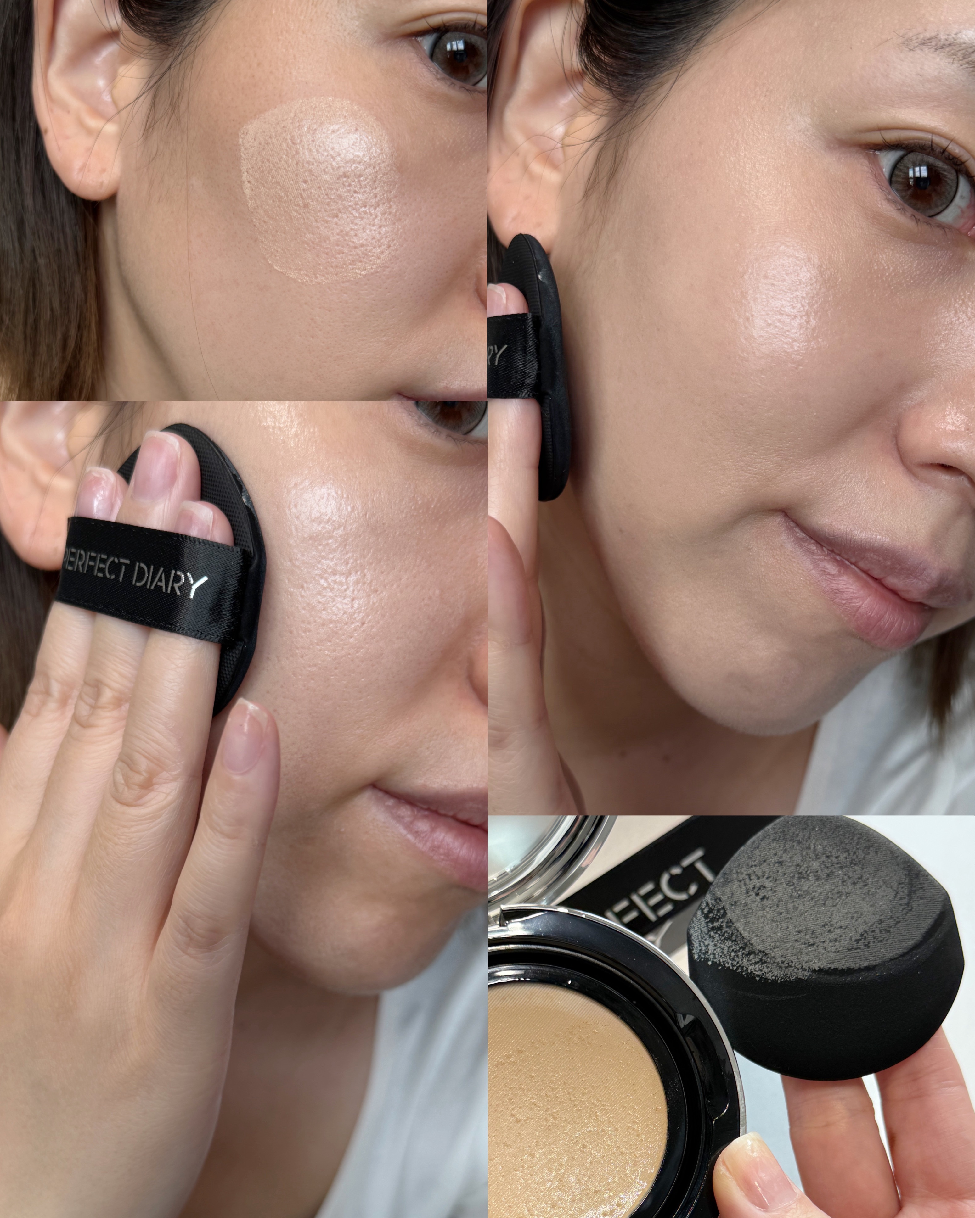 エッセンスコンシーリング UV クッションファンデーション/PERFECT DIARY/クッションファンデーションを使ったクチコミ（2枚目）