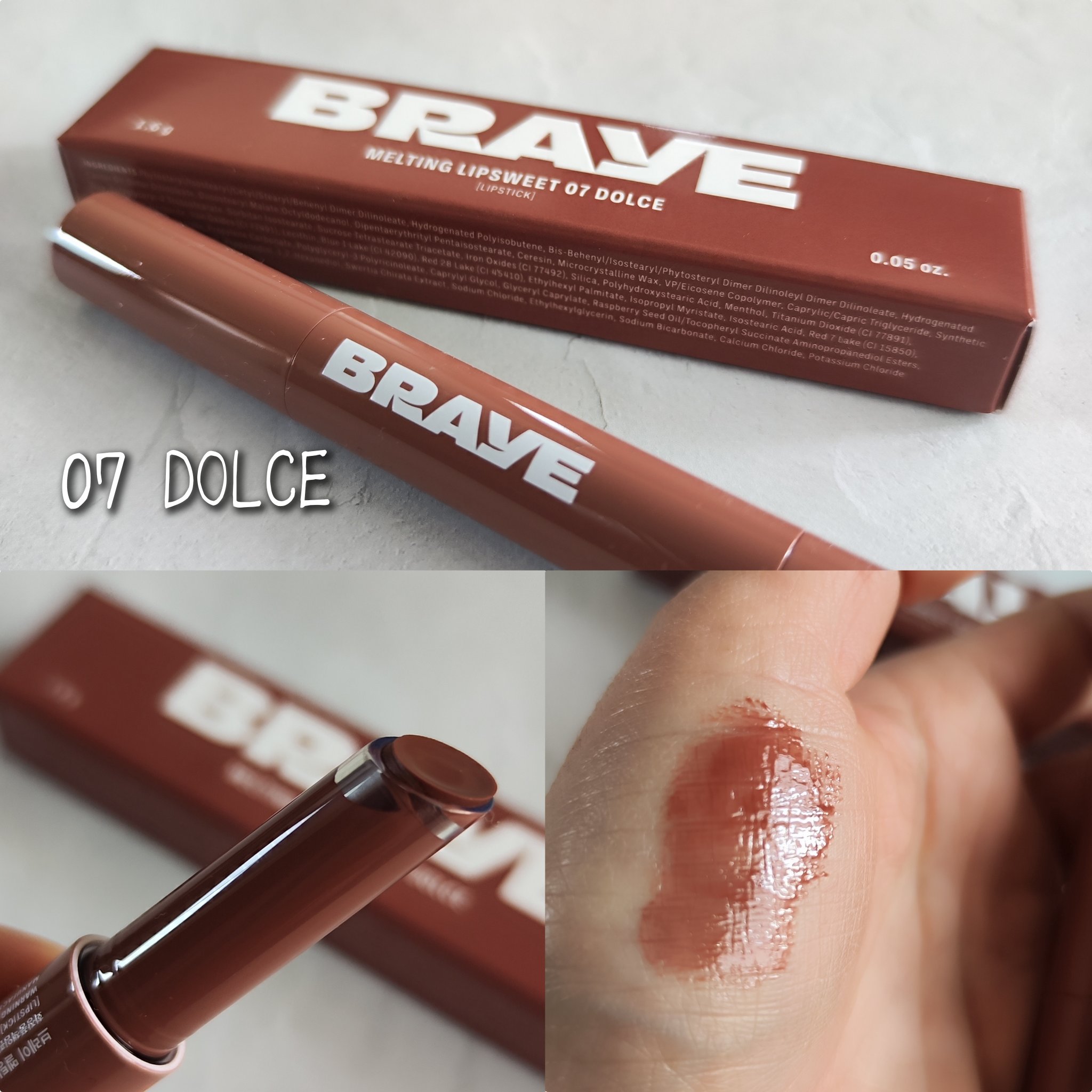 メルティングリップスウィート 07 DOLCE ドルチェ/BRAYE/口紅を使ったクチコミ（3枚目）