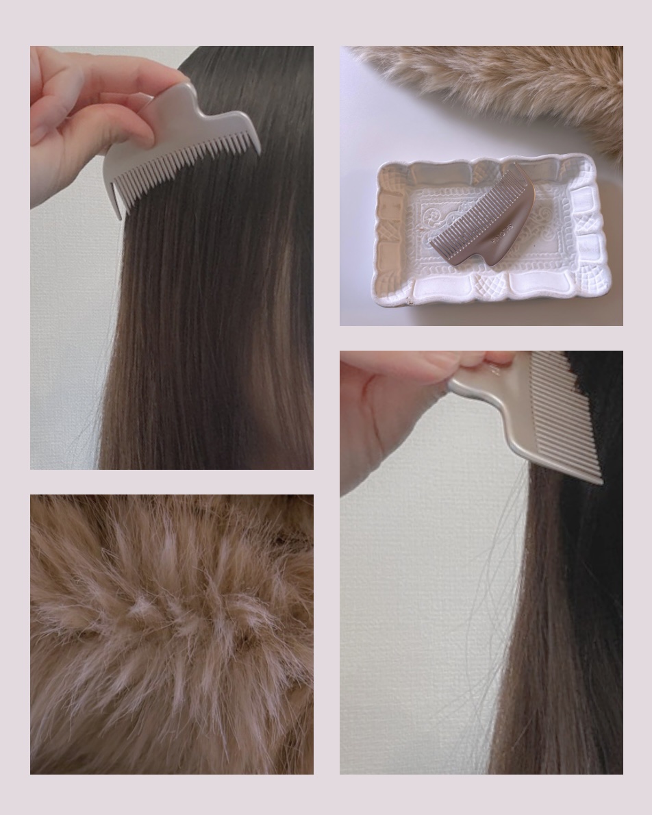 SALONIA サロニア　グロッシーケア メタルカッサコームのクチコミ「SALONIAのカッサ付きピュアメタルコーム
GLOSSY CARE METAL KASSA .....」（3枚目）