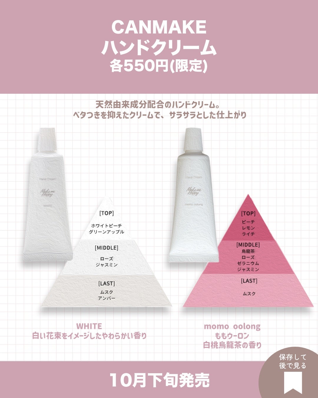 メイクミーハッピー ハンドクリーム WHITE/キャンメイク/ハンドクリームを使ったクチコミ(4枚目)