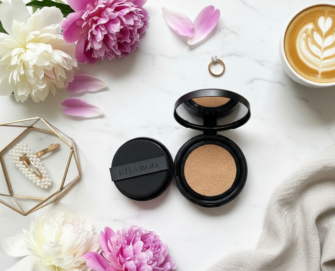 ベルベットジュエルクッション/BIVABOO/クッションファンデーションを使ったクチコミ(1枚目)