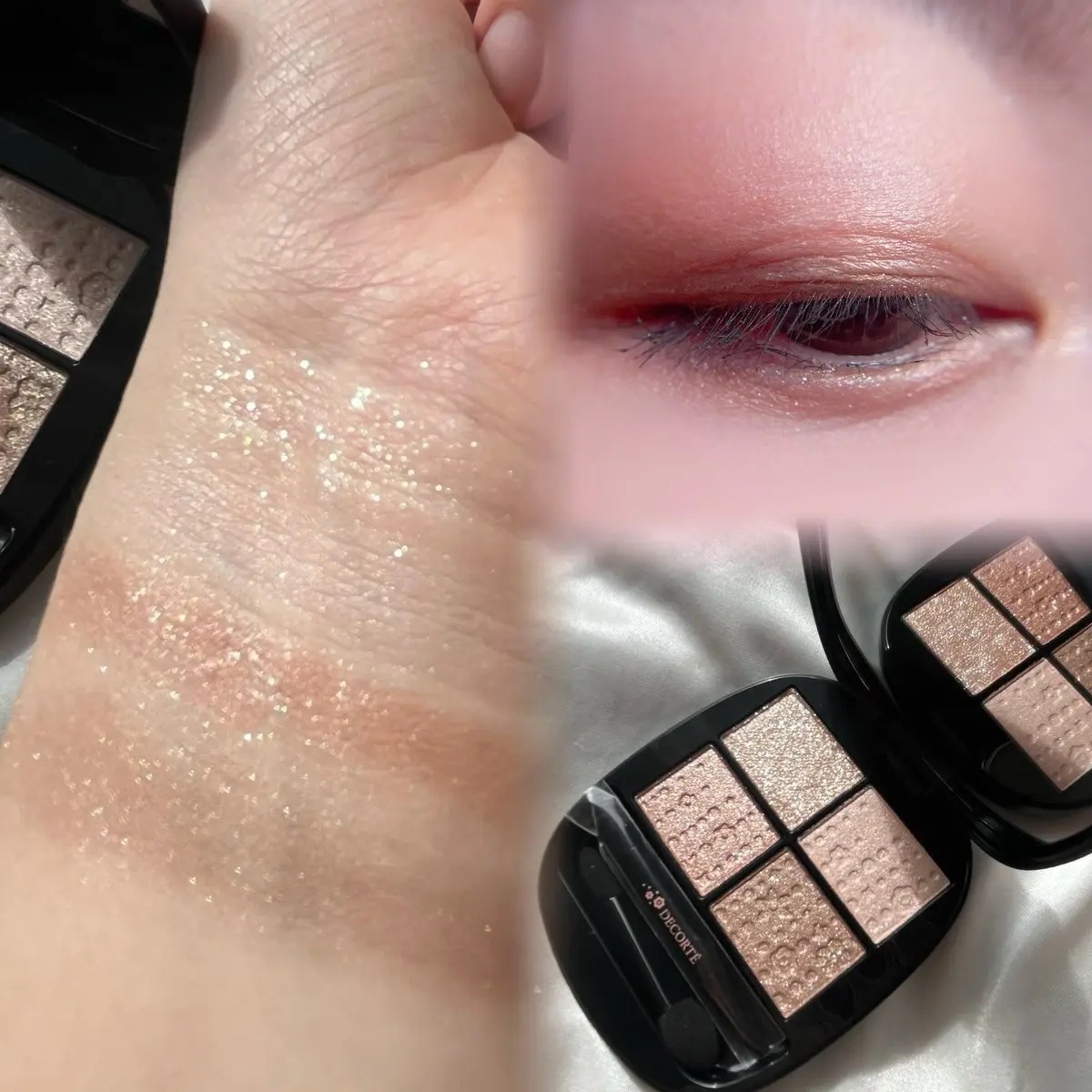 コスメデコルテ
エターナルブルームコレクション

アイシャドウはこれ単品でも売れてたよね？って思う位使いやすい！ホリデー感溢れるラメが美しい。リップはオレンジ感強めのコーラルカラー🍊
軽く一度塗りかとんとん塗りが私的におすすめ🫶🏻

