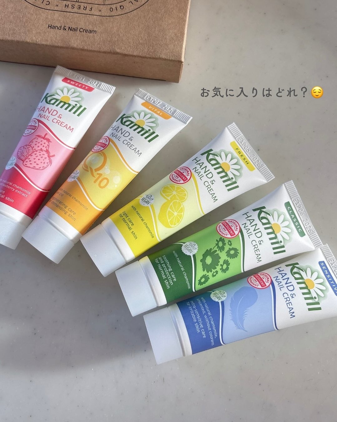 ハンド&ネイルクリームミニ 企画セット30ml*5/カミール/その他キットセットを使ったクチコミ(2枚目)