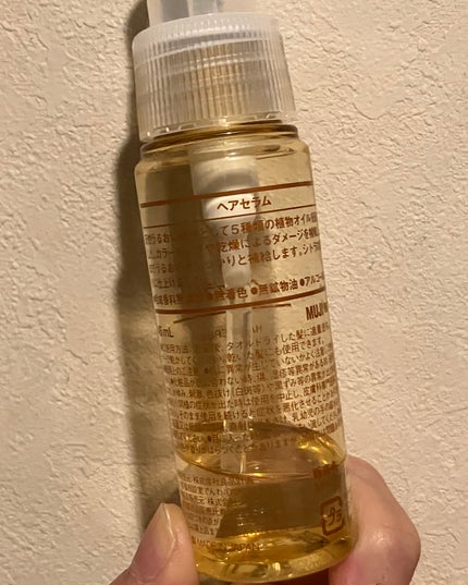 無印良品 ダメージリペア ヘアセラムのクチコミ「⚫︎無印良品
ヘアセラム
(リニューアル前のもの?)
コンディショナーに混ぜて使ってます.....」(2枚目)