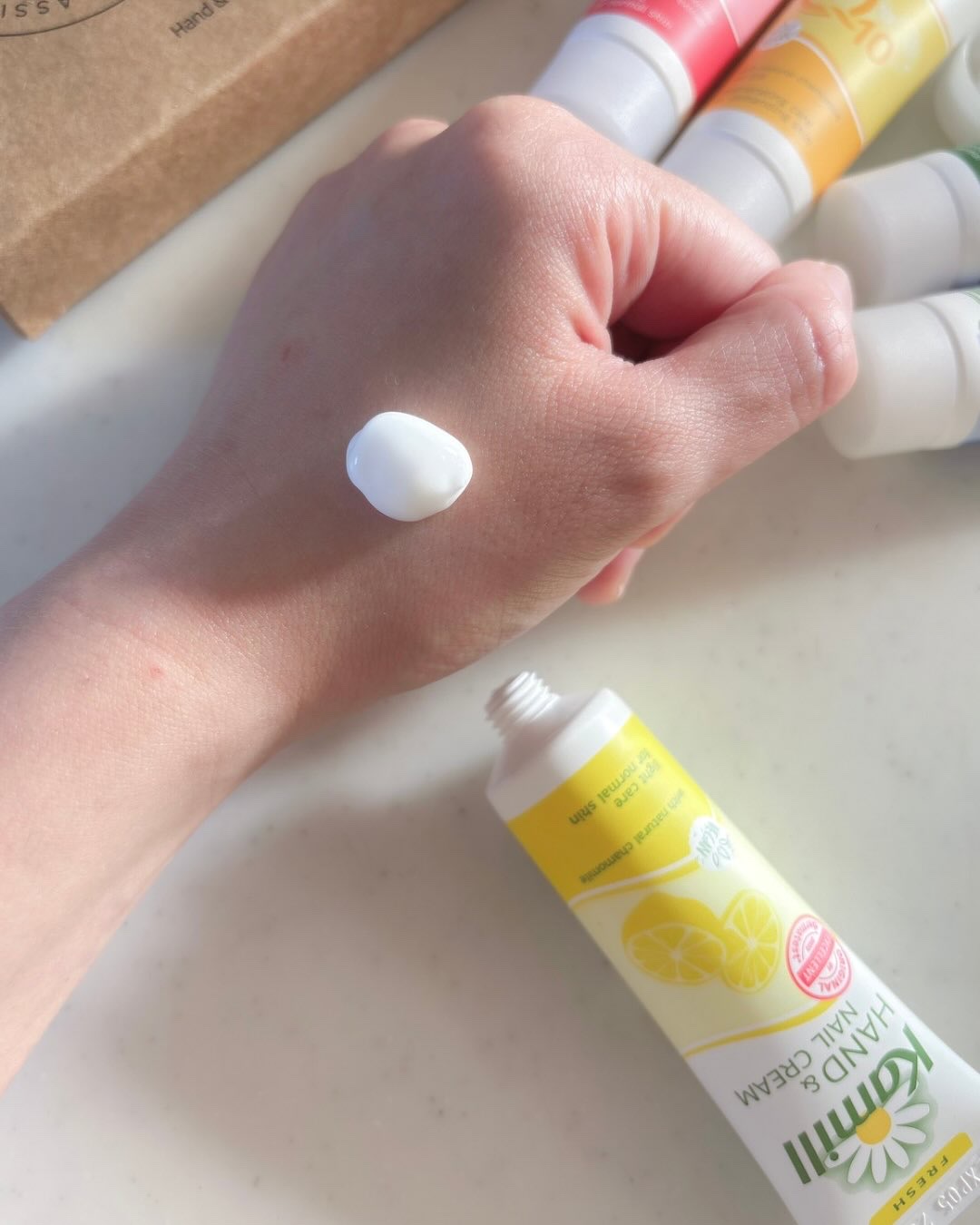 ハンド＆ネイルクリームミニ 企画セット30ml*5/カミール/その他キットセットを使ったクチコミ（3枚目）