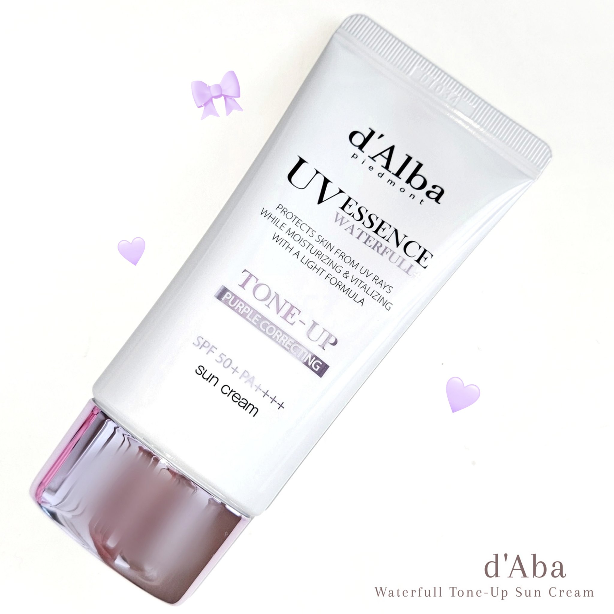 ダルバ ウォータフル トーンアップ サンクリーム(パープル)/ダルバ/日焼け止めクリームを使ったクチコミ（2枚目）