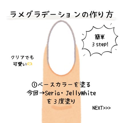 ジェルネイル(ライト対応)/セリア/ジェルネイルを使ったクチコミ(2枚目)