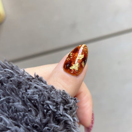 yuma🧸フォロバ◎ on LIPS 「Newnail💅秋らしいべっ甲にフラッシュネイル&ミラーと好き..」(2枚目)