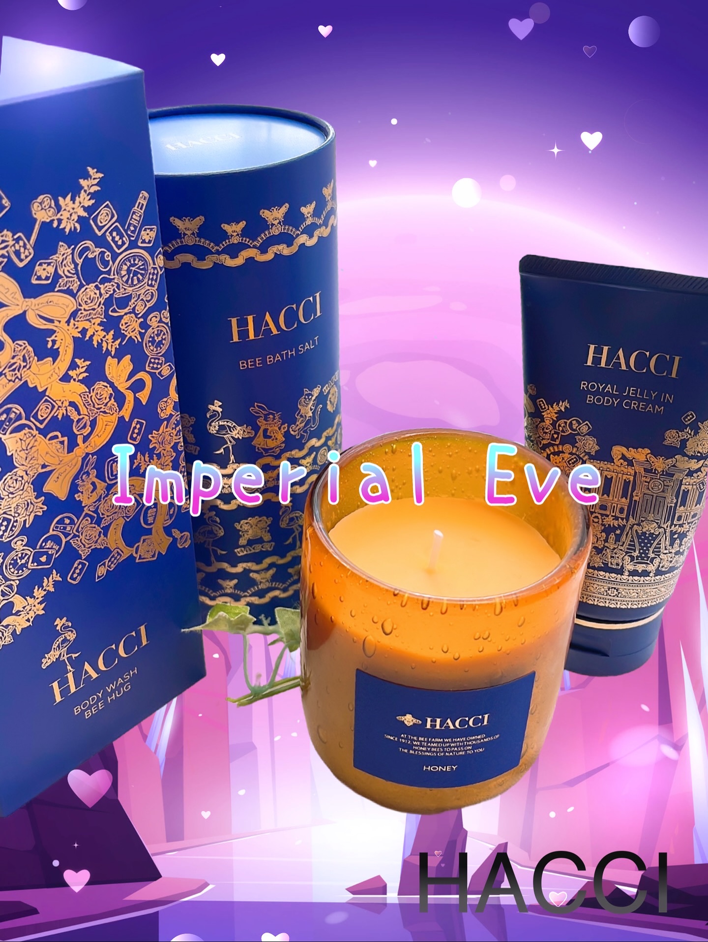 ・
HACCI
Imperial Eve♪
・
"ロイヤルブルーに包まれた特別な夜へ"
HACCIのホリデーコレクション✨

今年のHACCIもめちゃくちゃ素敵👀
買ってよかった🩷

個人的にはキャンドルが嬉しい♪

BEE HUGは限