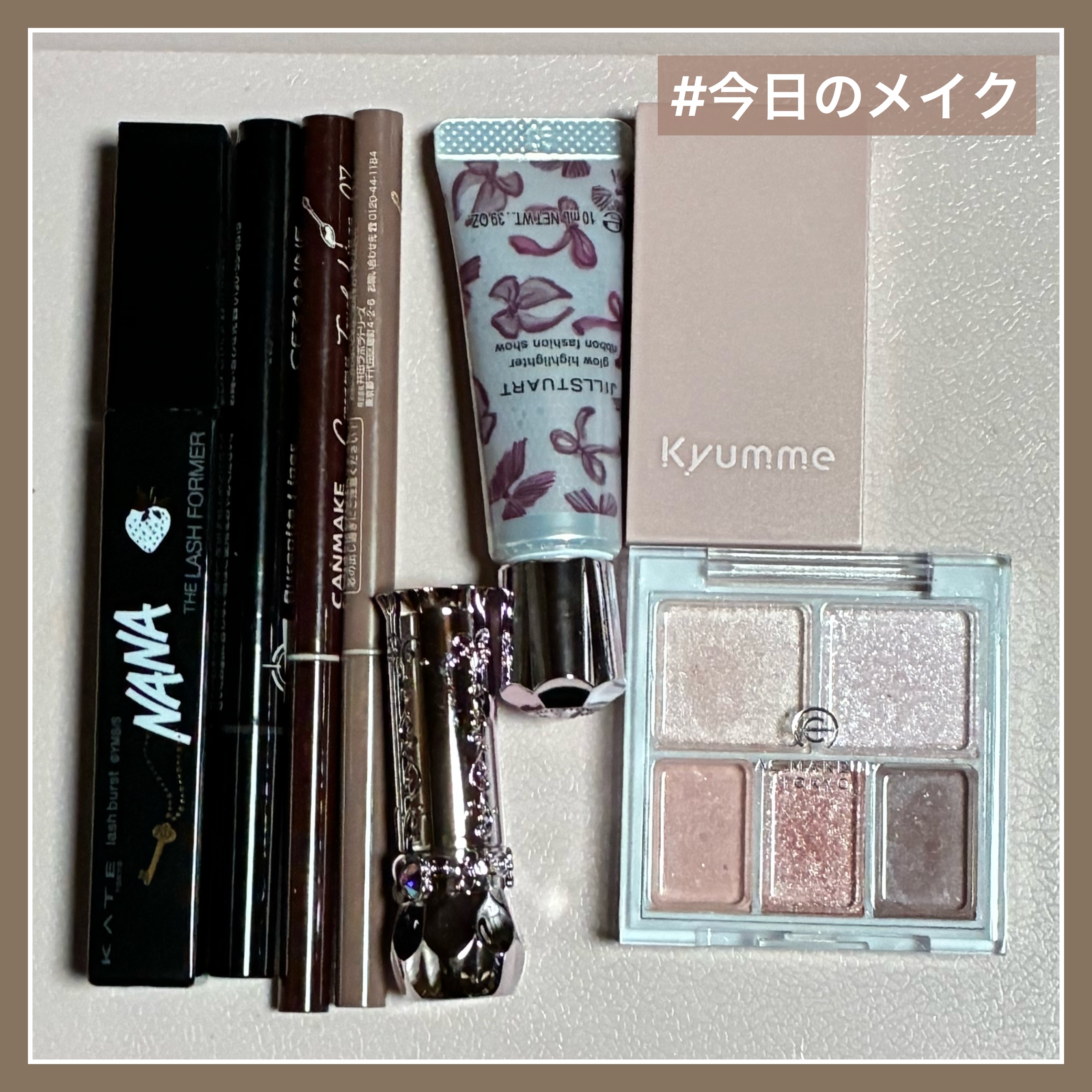 KM アイブロウパウダー/DAISO/パウダーアイブロウを使ったクチコミ（1枚目）