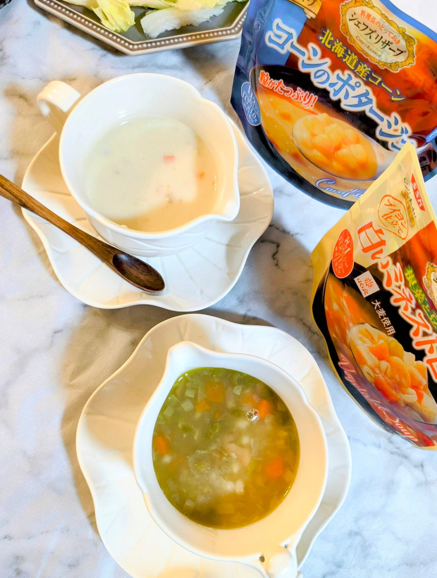 コスメ大好き☆きらら on LIPS 「シェフズリザーブ レンジでごちそうスープ、白いミネストローネ・..」(3枚目)