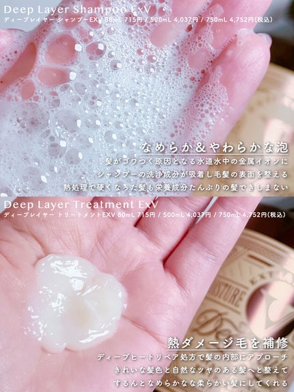 ディープレイヤー シャンプーExV/トリートメントExV 【プロフェッショナルユース】/DeepLayer/サロンシャンプーを使ったクチコミ(2枚目)