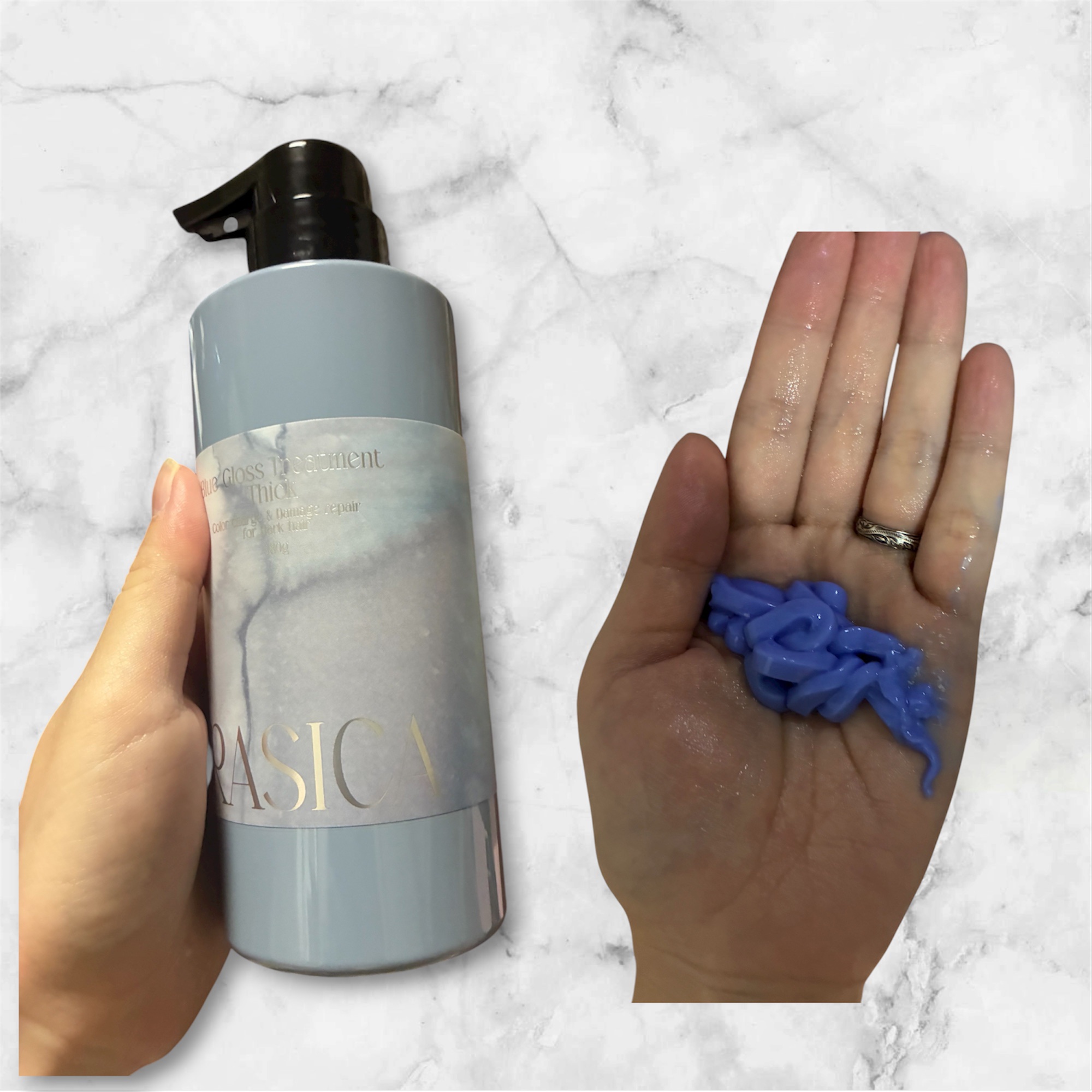 ブルーグロスシャンプー/トリートメント トリートメント 01〈普通～太い髪用〉 380g/rasica/市販シャンプーを使ったクチコミ（3枚目）