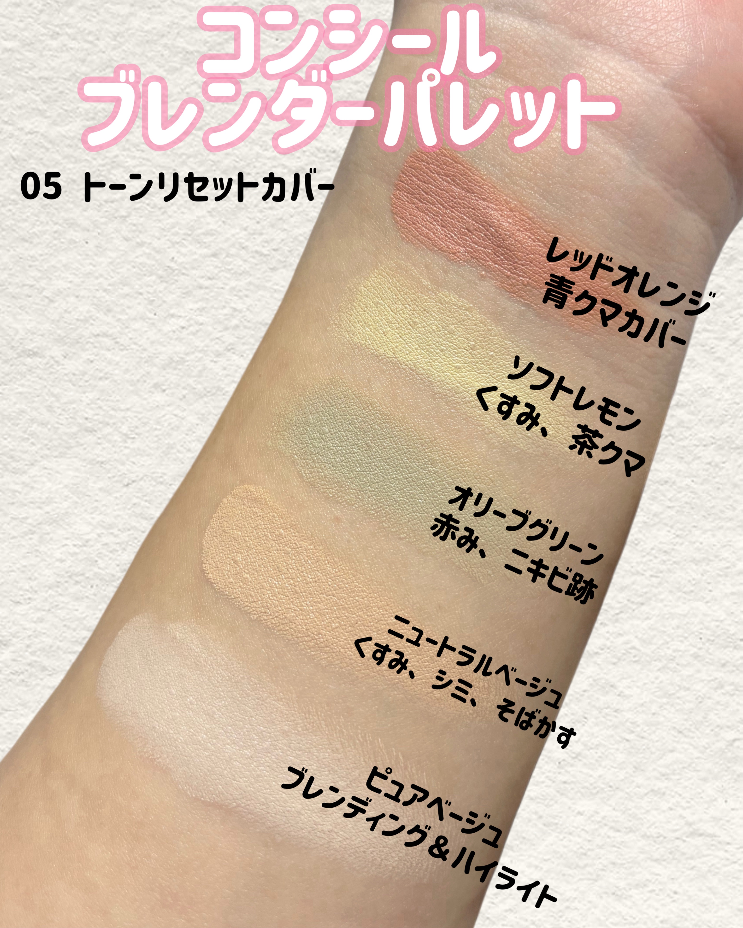 コンシールブレンダーパレット/LUNA/パレットコンシーラーを使ったクチコミ（2枚目）