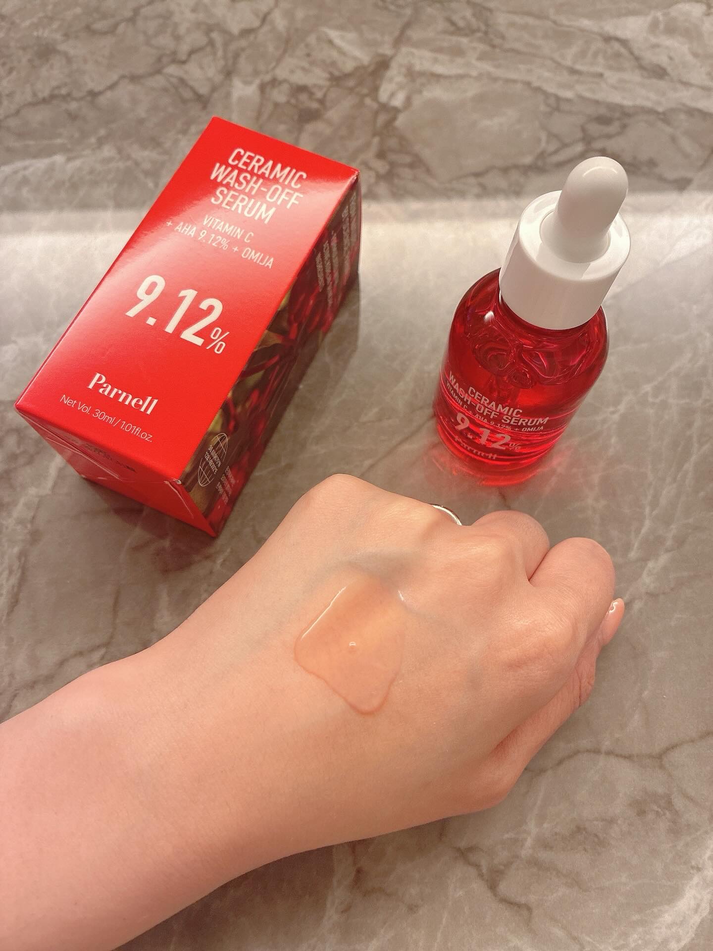 AHA 9.12 オミジャ 陶器肌 ウォッシュオフ セラム/parnell/美容液を使ったクチコミ（2枚目）