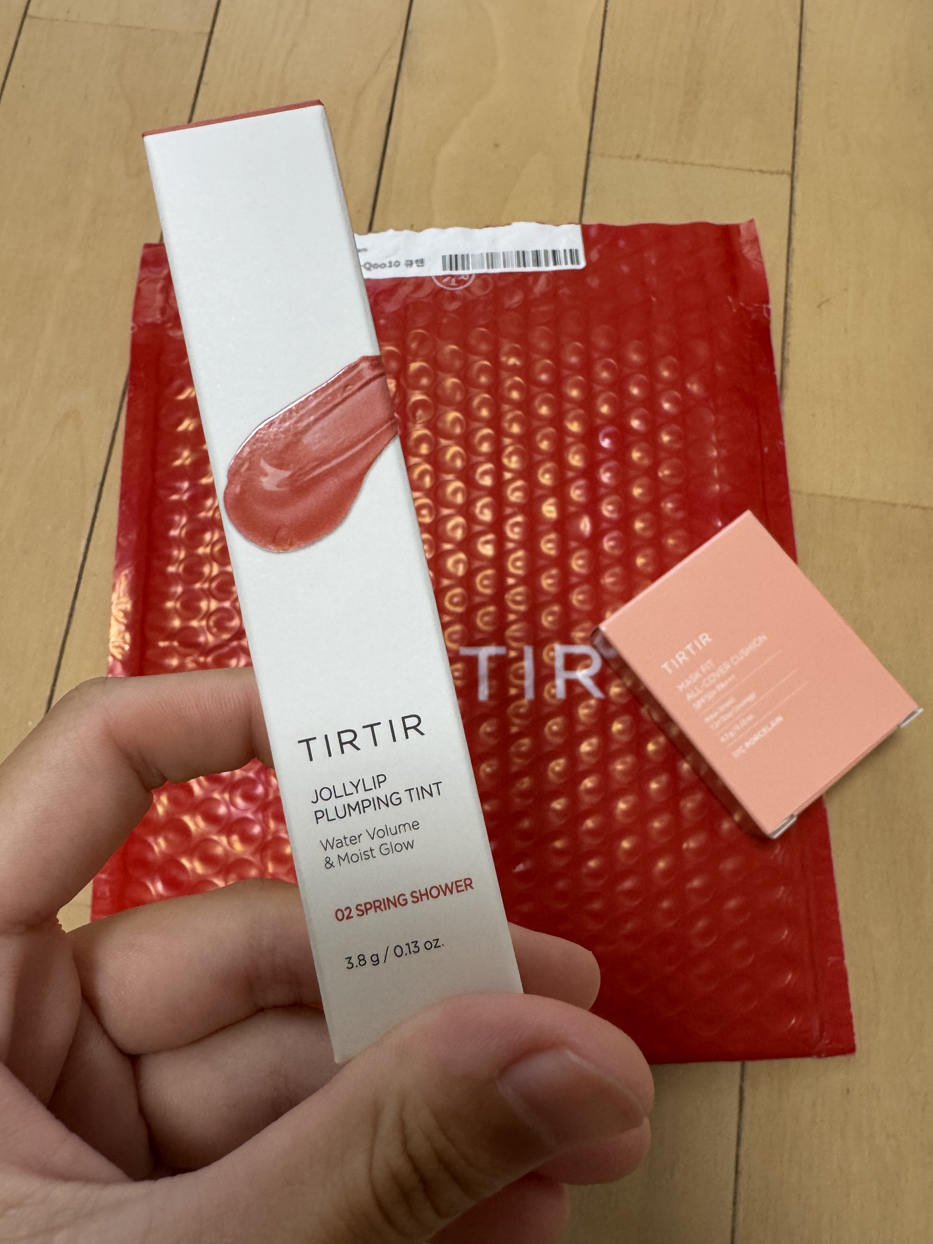 ジョリーリッププランプリップティント 02 SPRING SHOWER/TIRTIR(ティルティル)/リップティントを使ったクチコミ（1枚目）