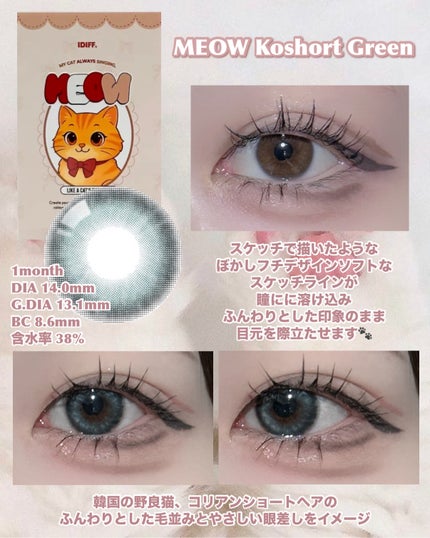 MEOW(ミヤオ) 1month/OLOLA/1ヶ月(1MONTH)カラコンを使ったクチコミ(3枚目)