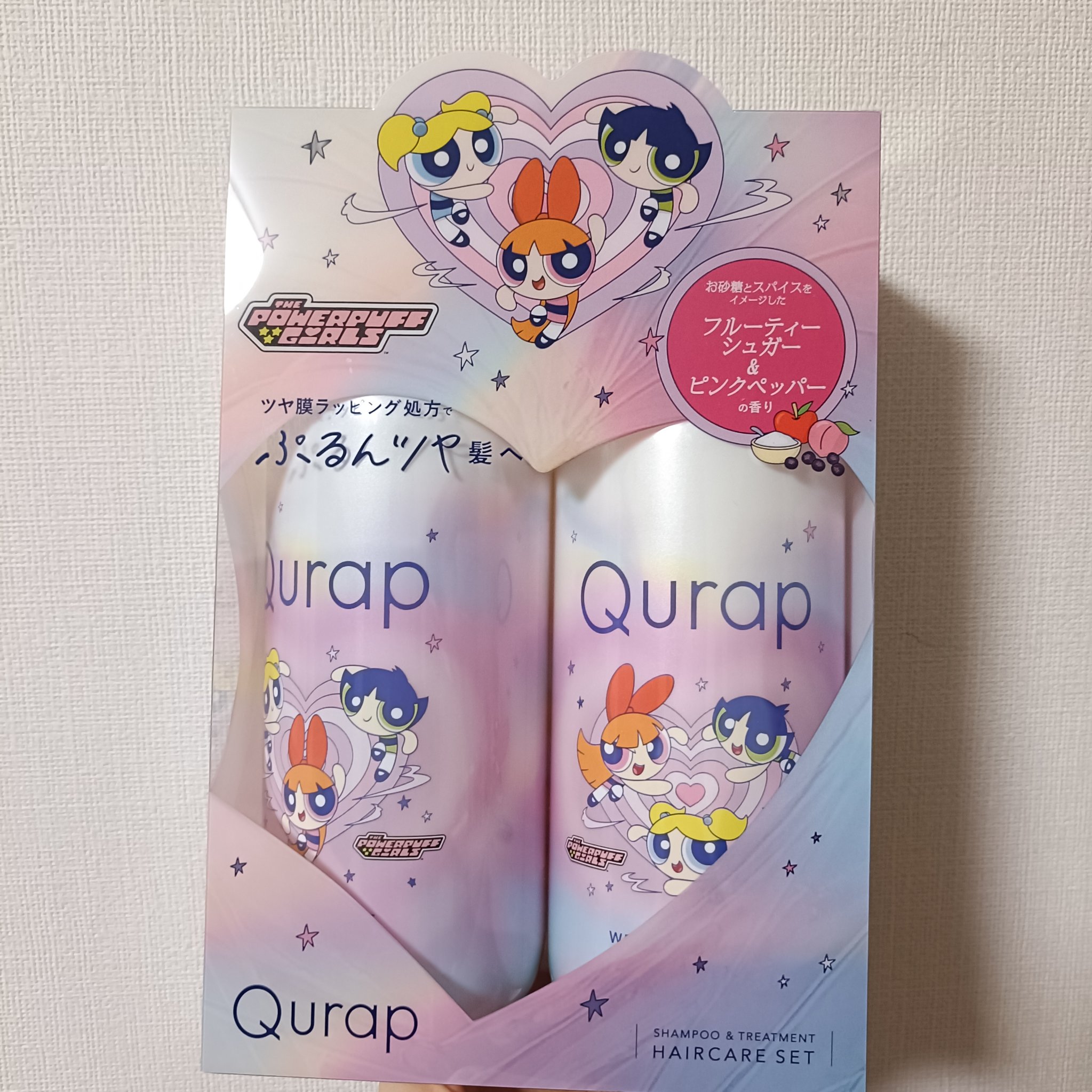 キュラップ　ラッピングモイストヘアケアセット［パワーパフガールズ］/Qurap/市販シャンプーを使ったクチコミ（2枚目）
