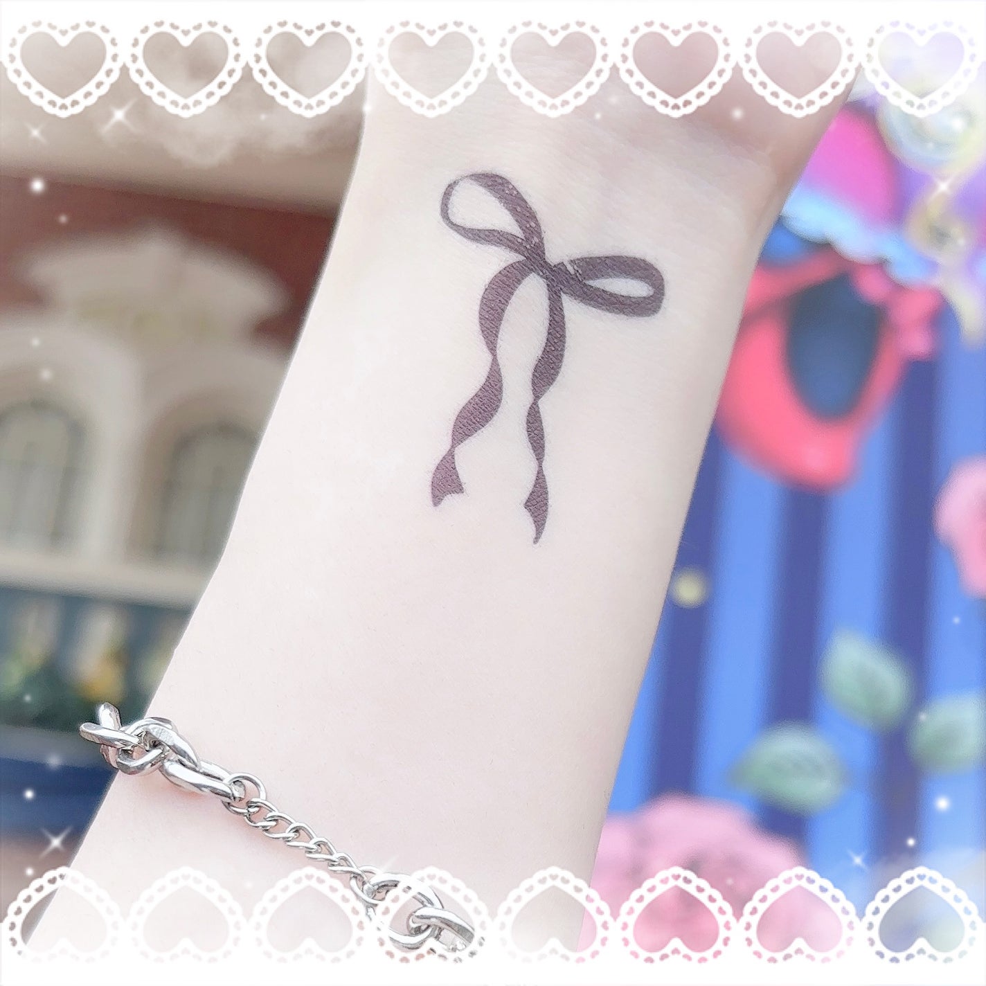 さよ on LIPS 「リボン付きタトゥーシールセリアで購入しました!デザインが可愛す..」(2枚目)