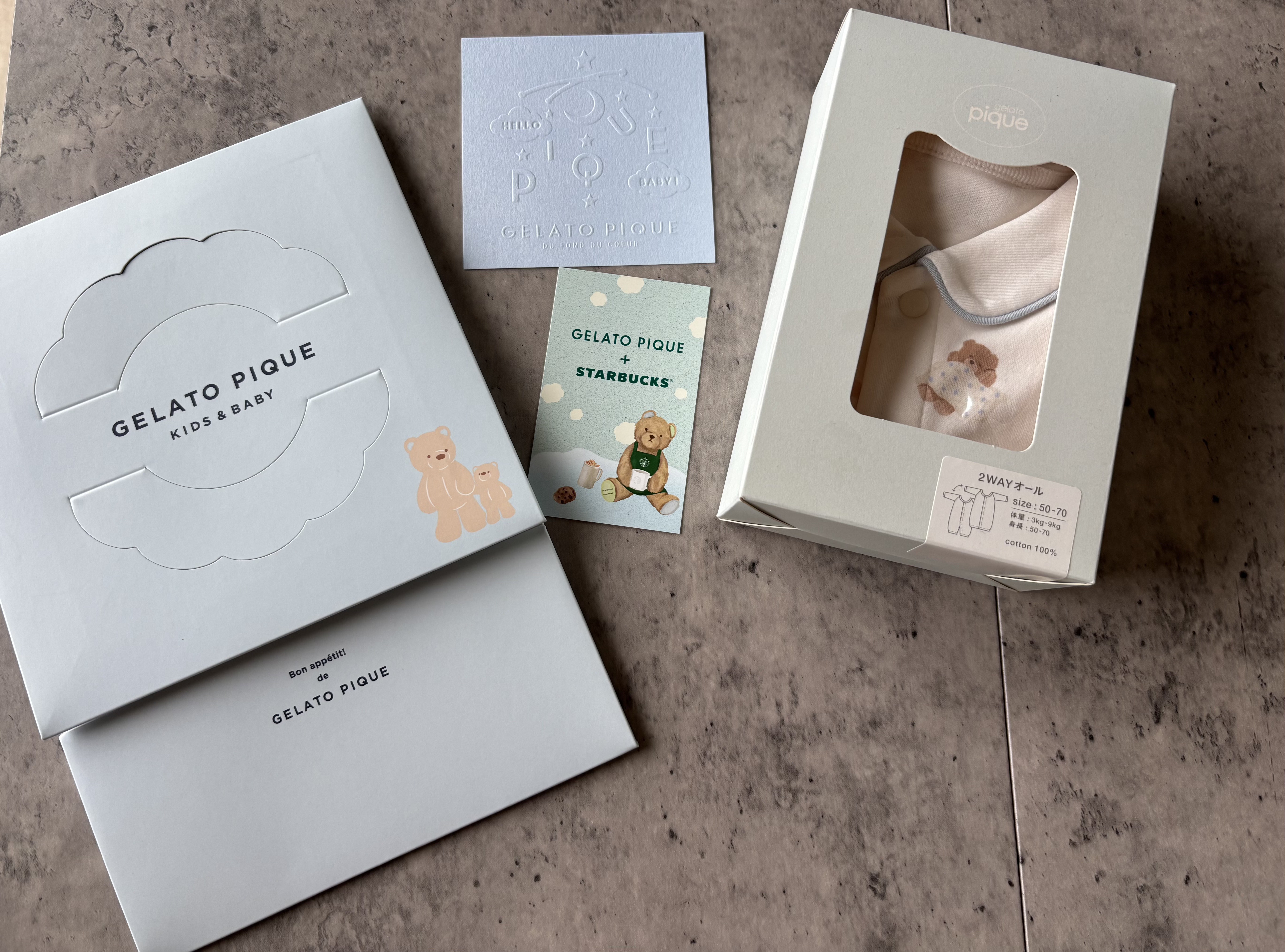 【BABY】新生児ベビーベア2WAYオール/ジェラートピケ/その他を使ったクチコミ（1枚目）