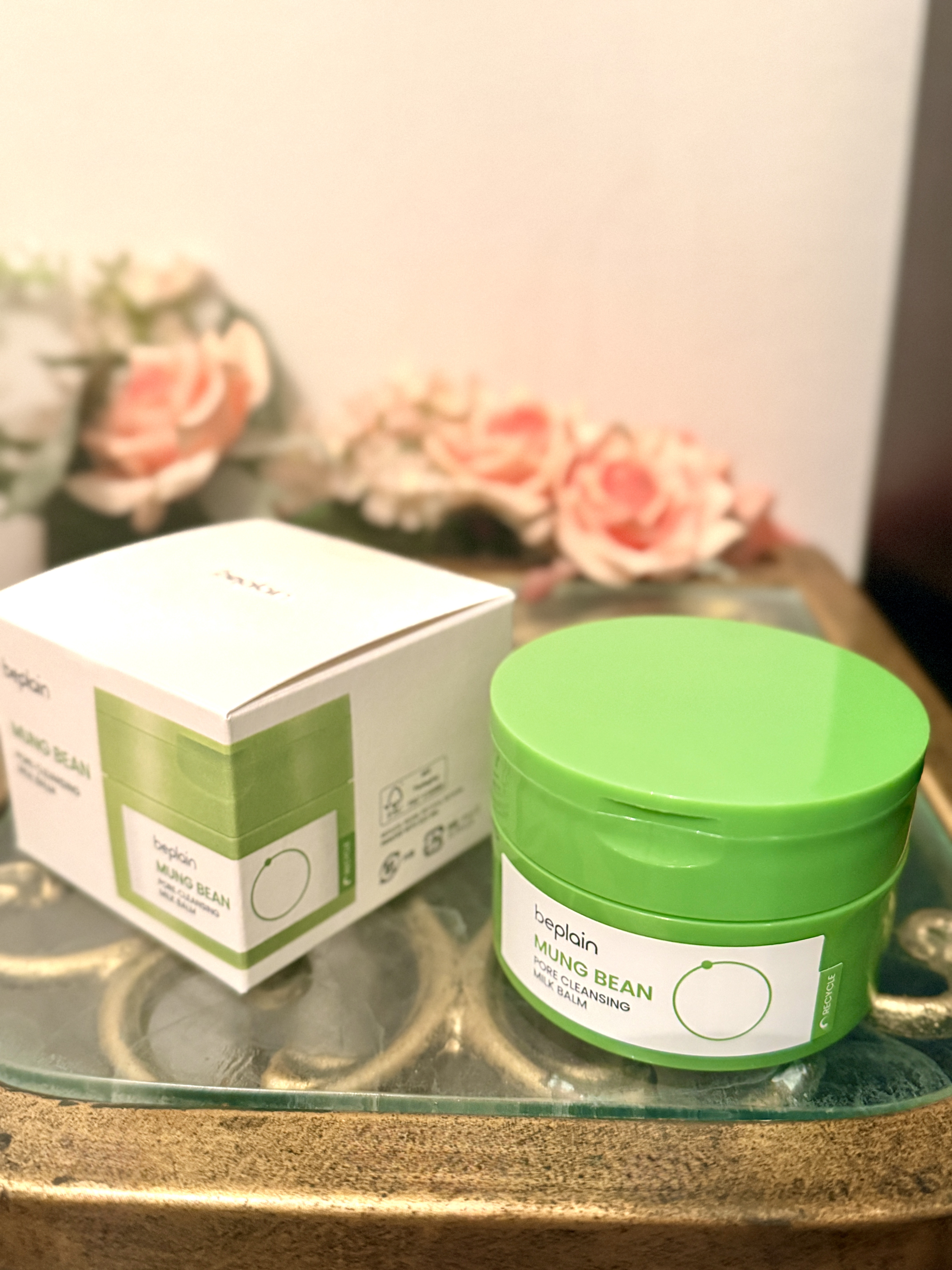 緑豆毛穴クレンジングミルクバーム/beplain/クレンジングバームを使ったクチコミ（1枚目）