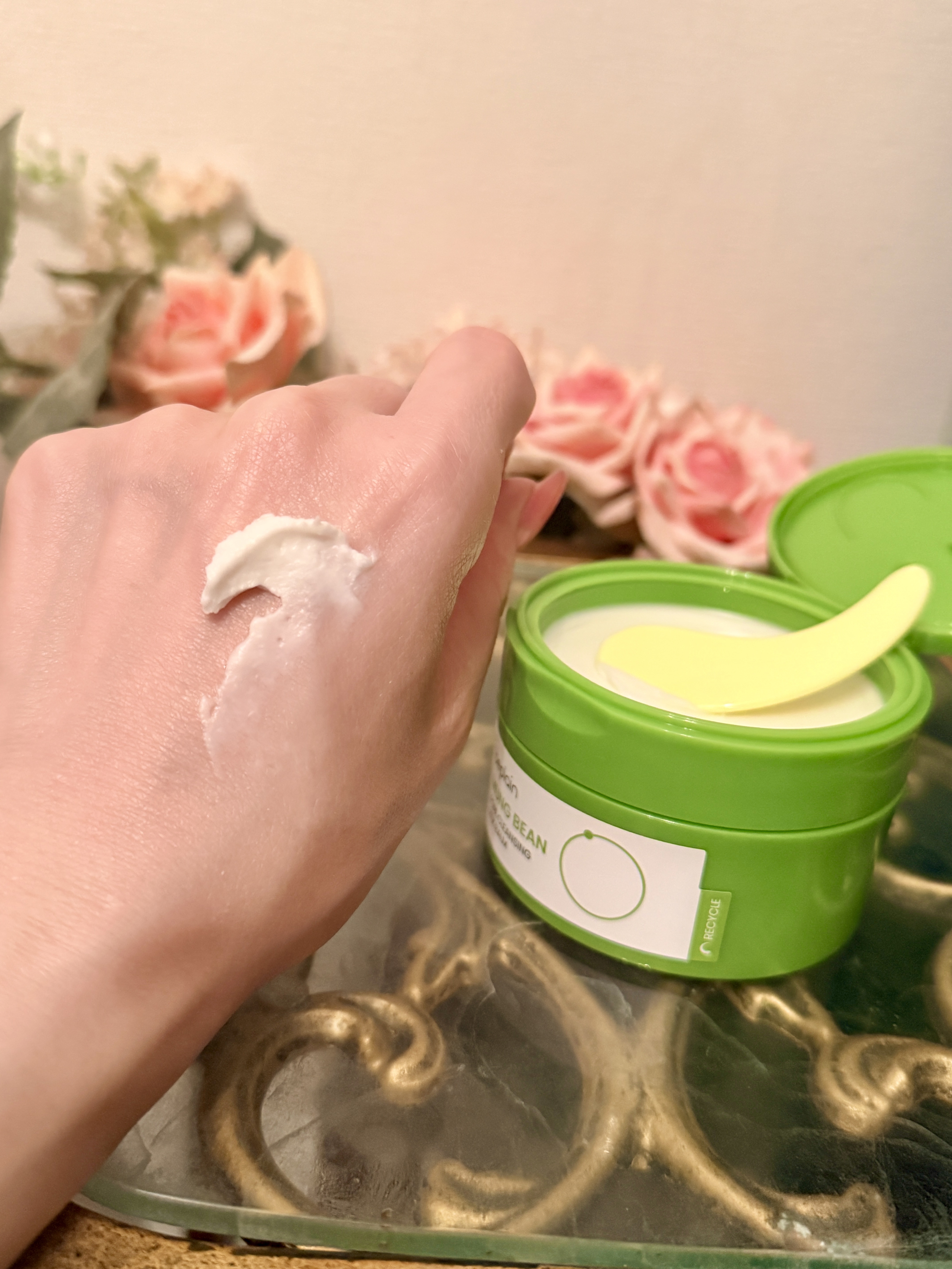 緑豆毛穴クレンジングミルクバーム/beplain/クレンジングバームを使ったクチコミ（3枚目）