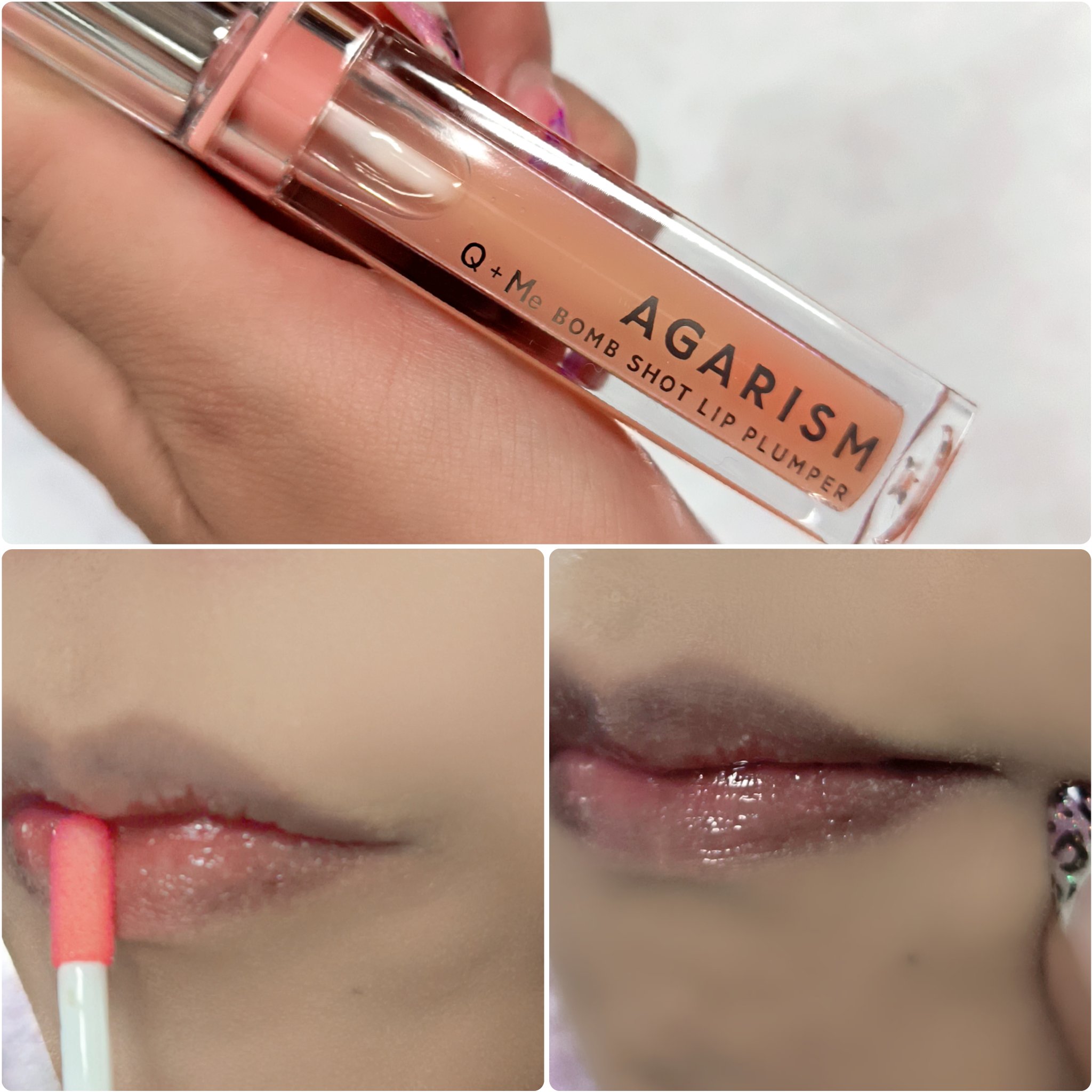 キューミ―ボムショットリッププランパー/AGARISM/リッププランパーを使ったクチコミ（3枚目）