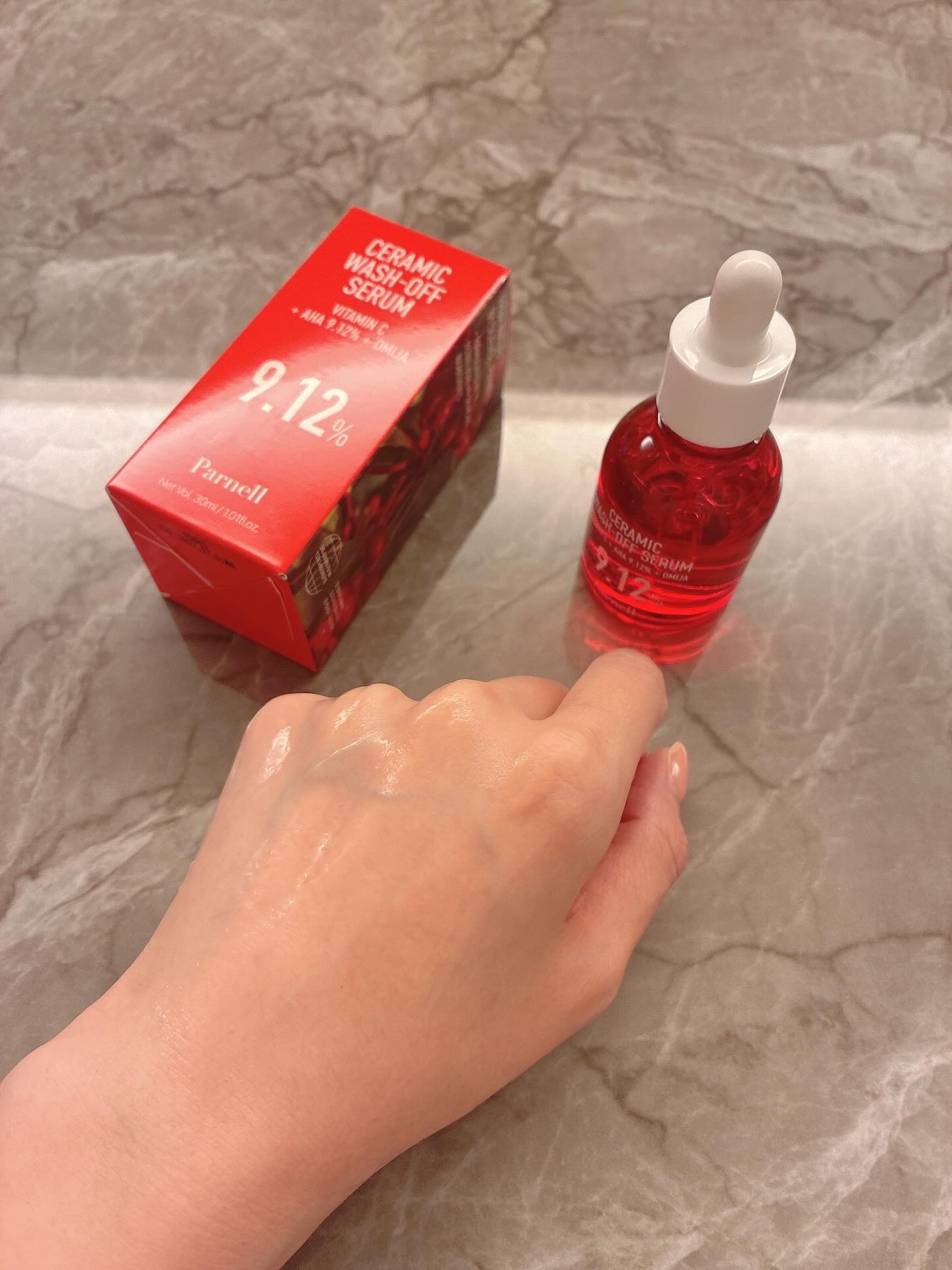 AHA 9.12 オミジャ 陶器肌 ウォッシュオフ セラム/parnell/美容液を使ったクチコミ（3枚目）