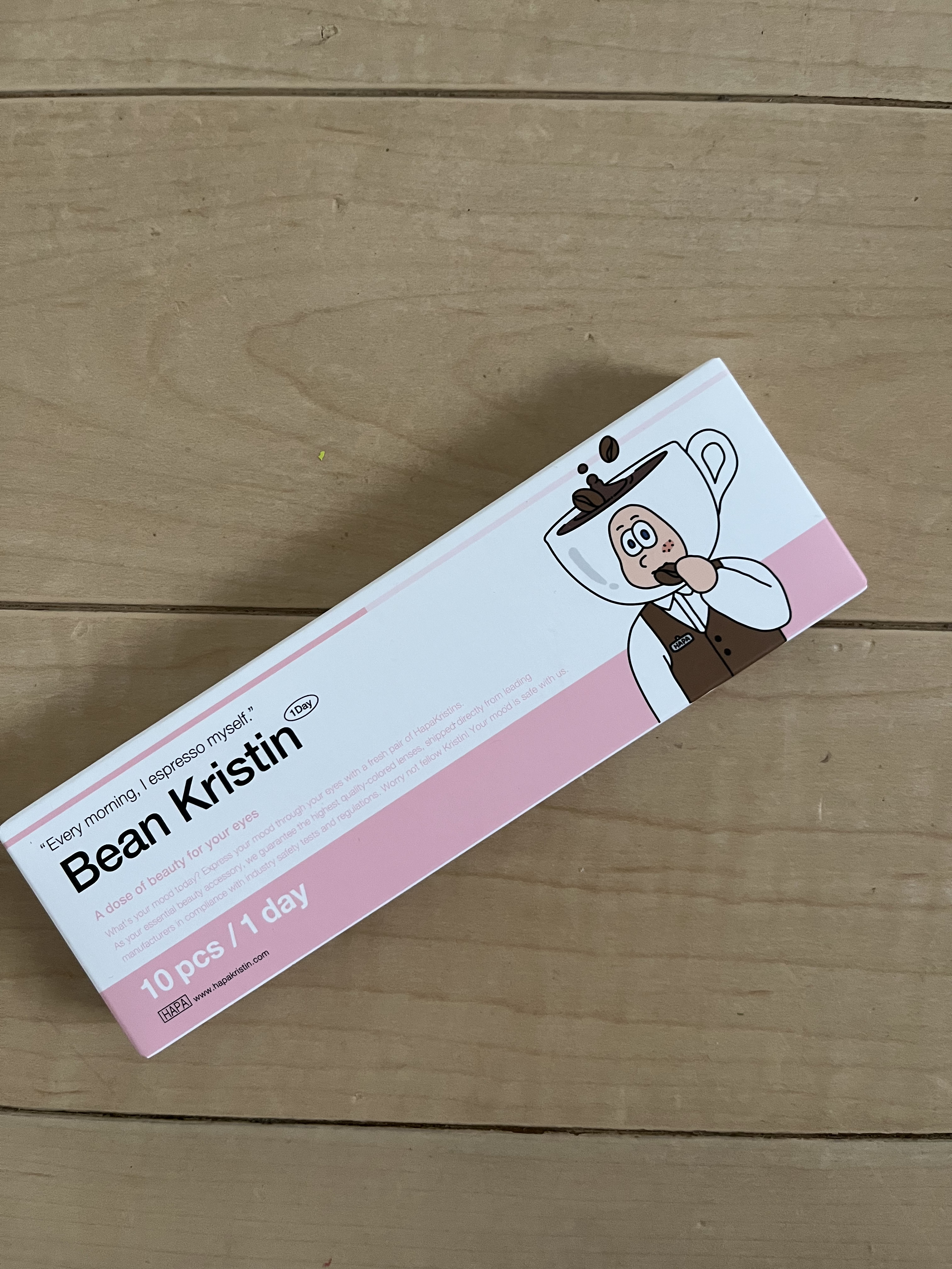 Bean Kristin 1day ミディアムブラウン/Hapa kristin/ワンデー（１DAY）カラコンを使ったクチコミ（1枚目）