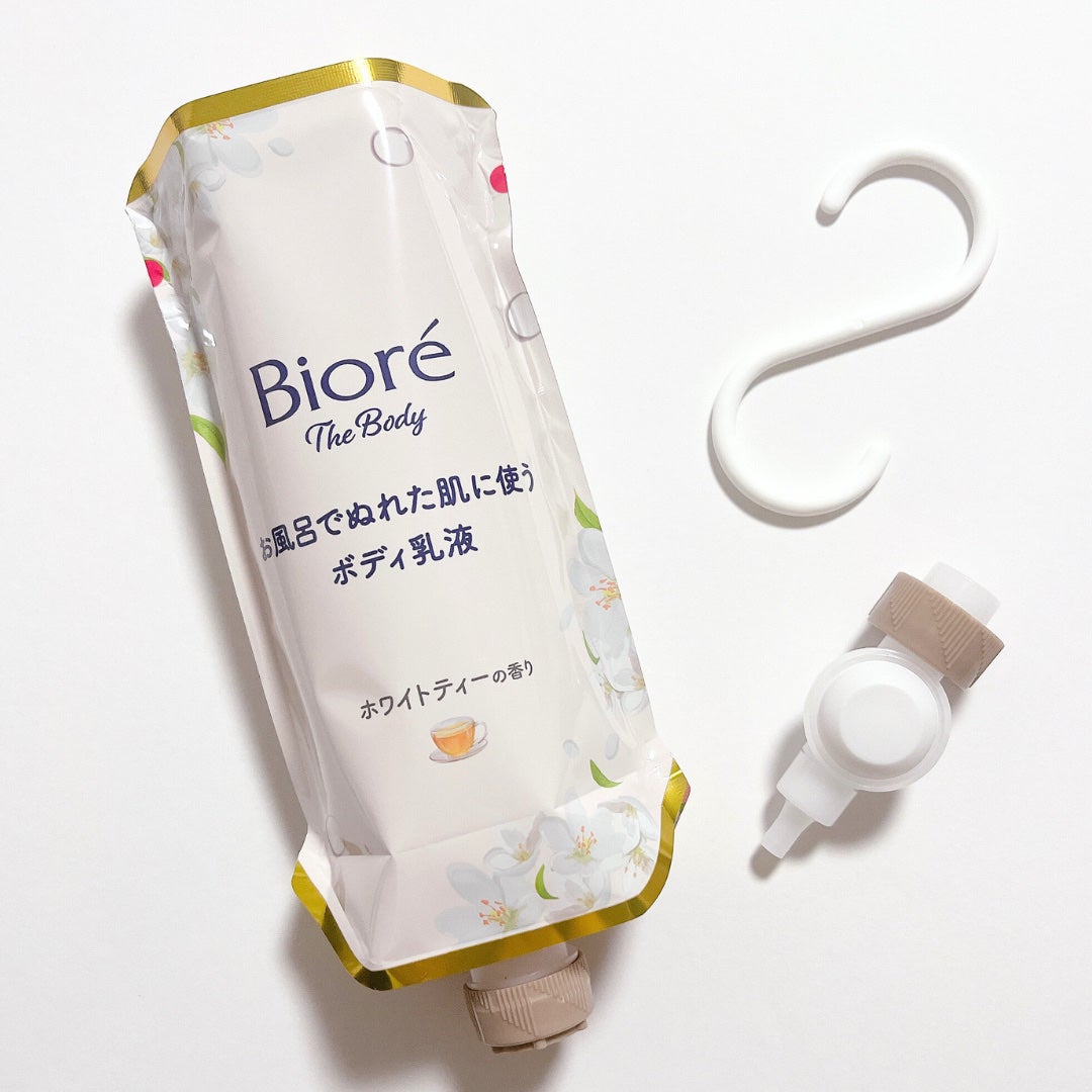 ビオレ ザ ボディ お風呂でぬれた肌に使うボディ乳液 肌しっとり ホワイトティーの香り/ビオレu/ボディミルクを使ったクチコミ(2枚目)
