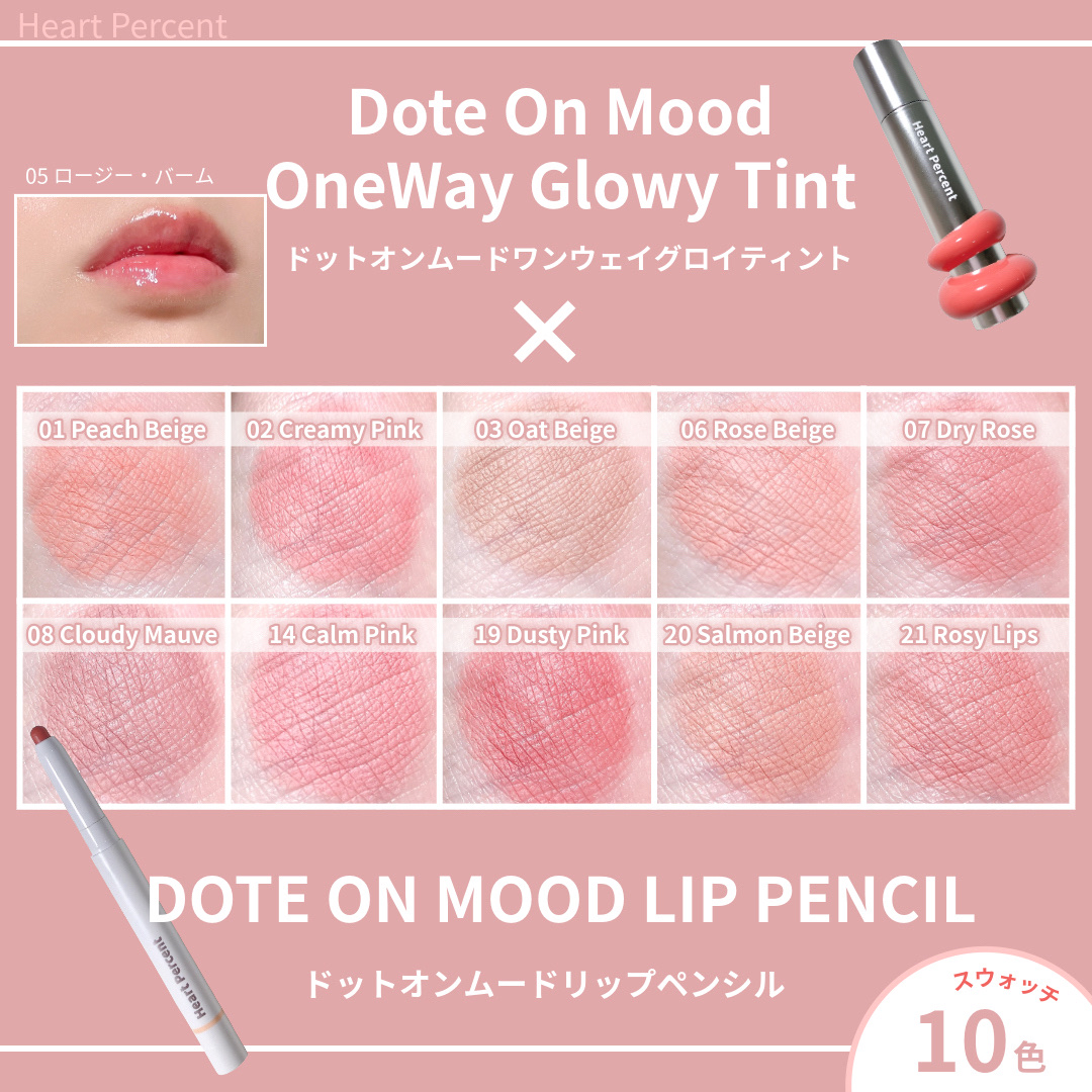 ドットオンムードリップペンシル/Heart Percent/リップライナーを使ったクチコミ（1枚目）