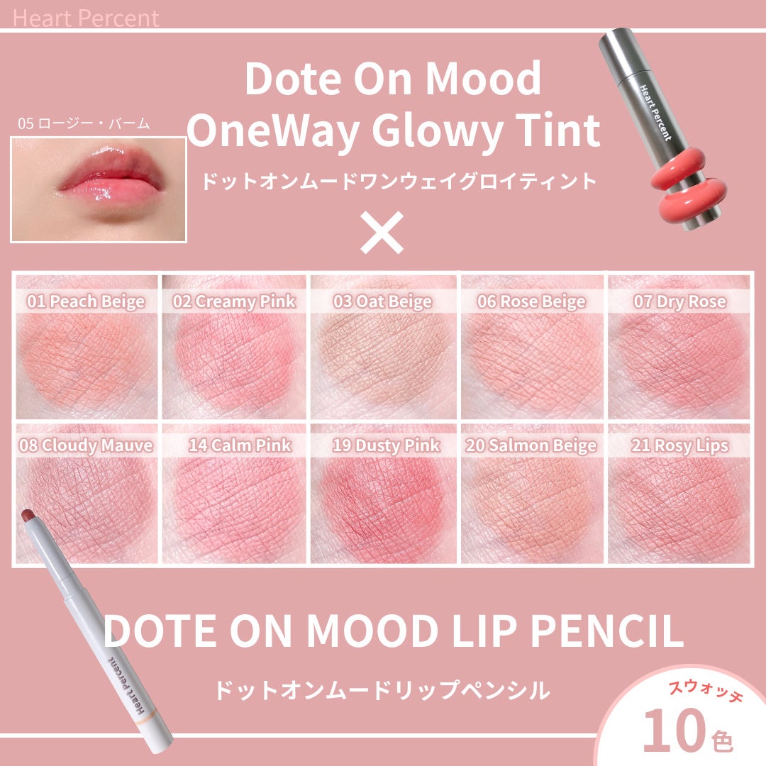 ドットオンムードリップペンシル/Heart Percent/リップライナーを使ったクチコミ(1枚目)