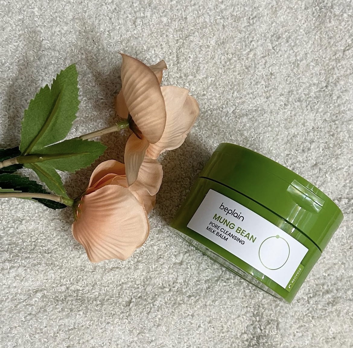 緑豆毛穴クレンジングミルクバーム/beplain/クレンジングバームを使ったクチコミ（1枚目）