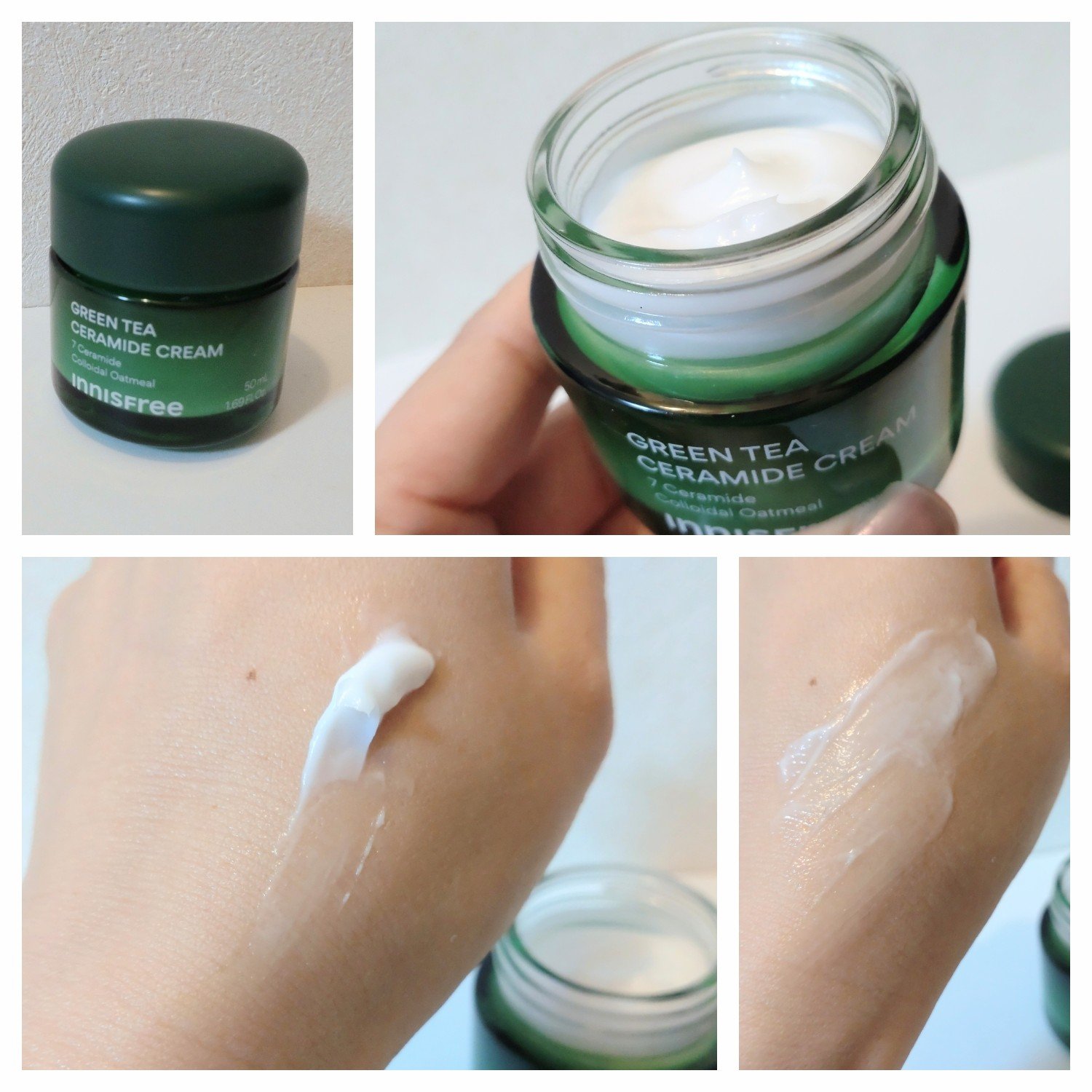 グリーンティー セラミド バリア クリーム​/innisfree/フェイスクリームを使ったクチコミ（3枚目）