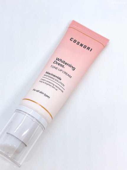 ホワイトニングドレストーンアップクリーム/COSNORI/化粧下地を使ったクチコミ(6枚目)