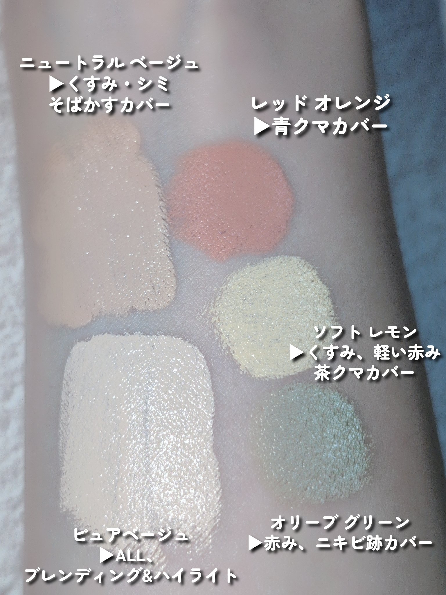 コンシールブレンダーパレット/LUNA/パレットコンシーラーを使ったクチコミ（2枚目）