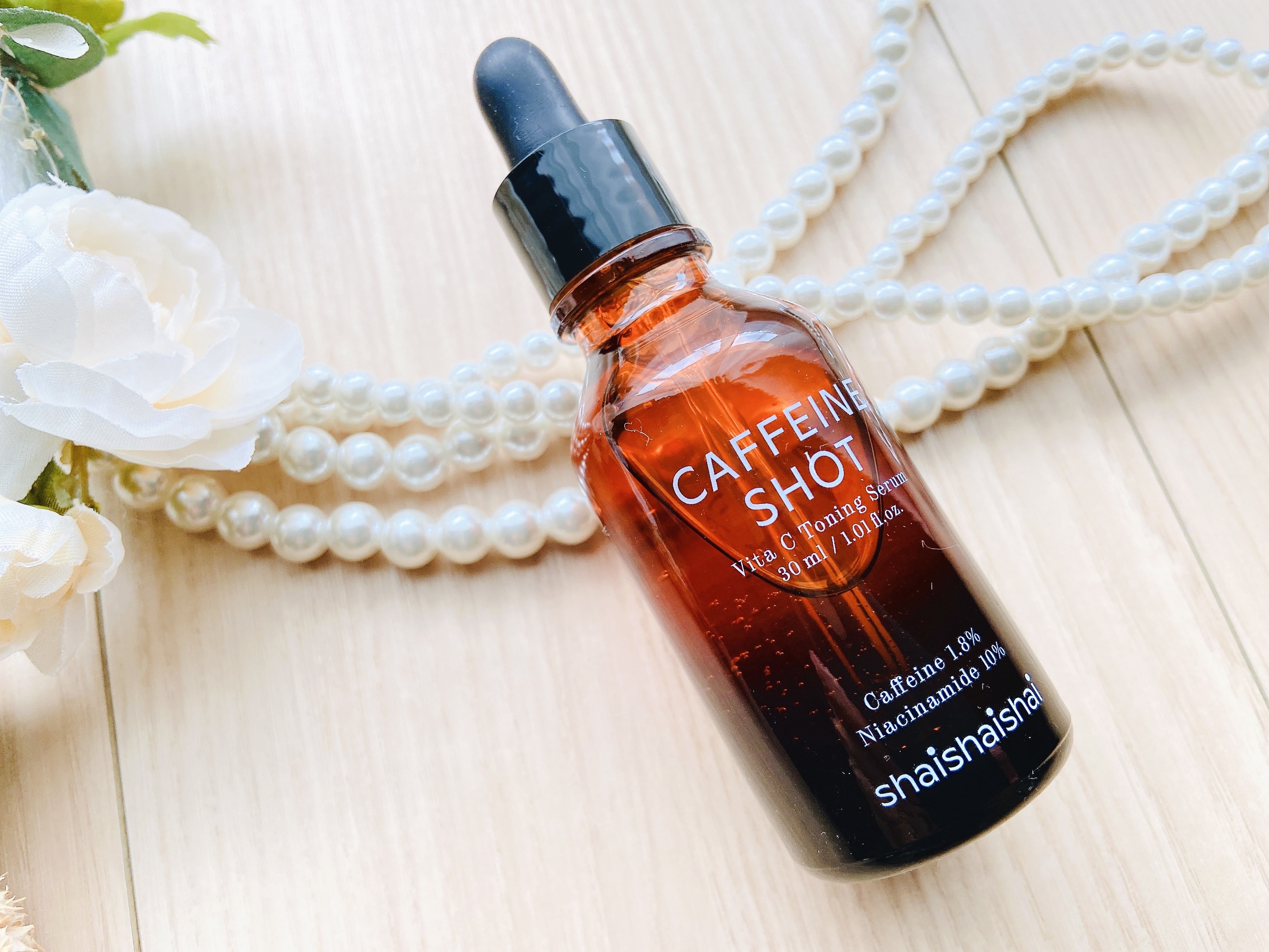 カフェインショット ビタC トーニングセラム/shaishaishai/美容液を使ったクチコミ（2枚目）