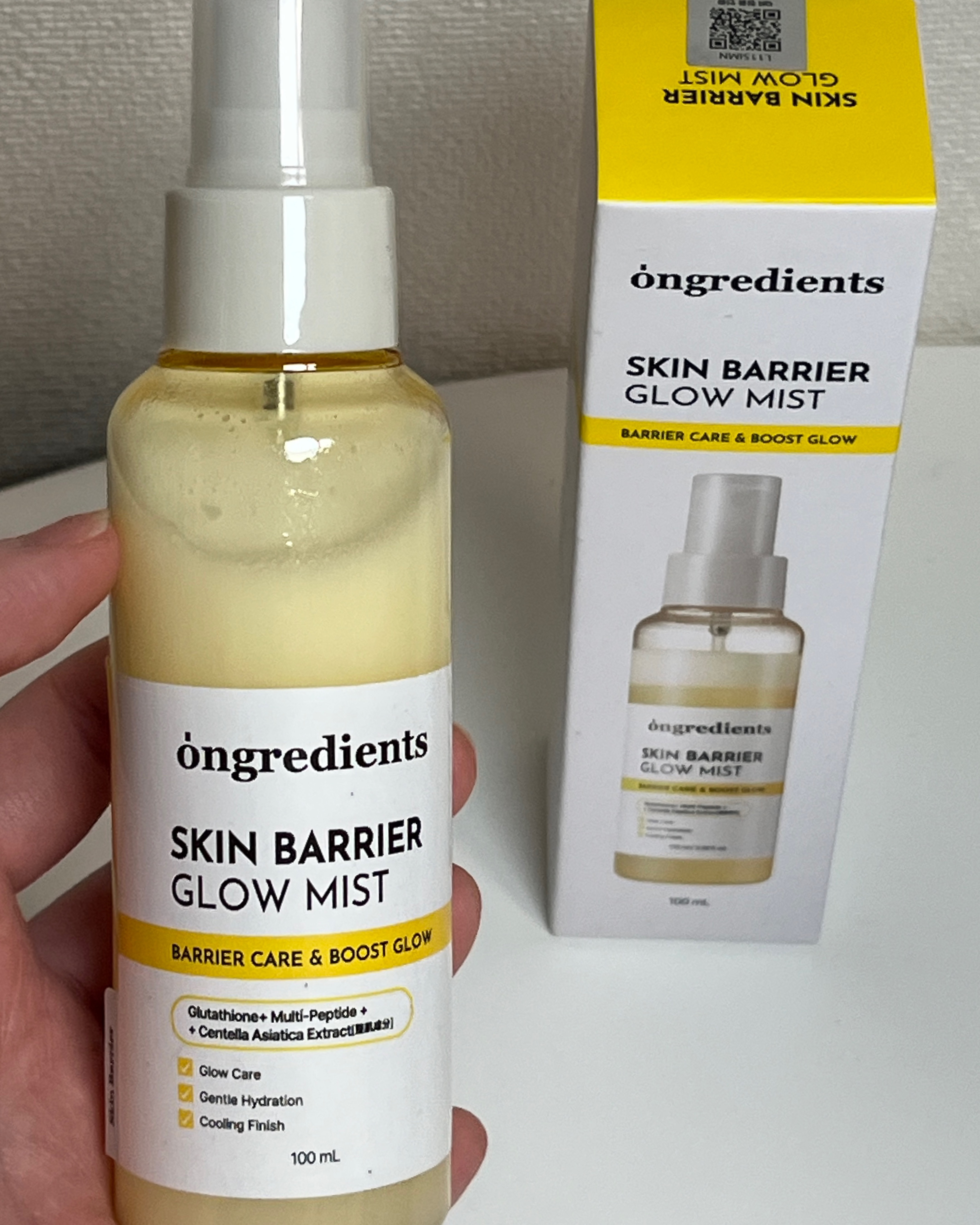 今回はオングリディエンツの新商品をご紹介します☀️
Ongredientsスキンバリアグローミスト。初めて使用してみました。

いつもメイク前に使用しているのでスプレータイプが発売されたらいいなと思っていたらその夢が叶って、毎日シュッシュし