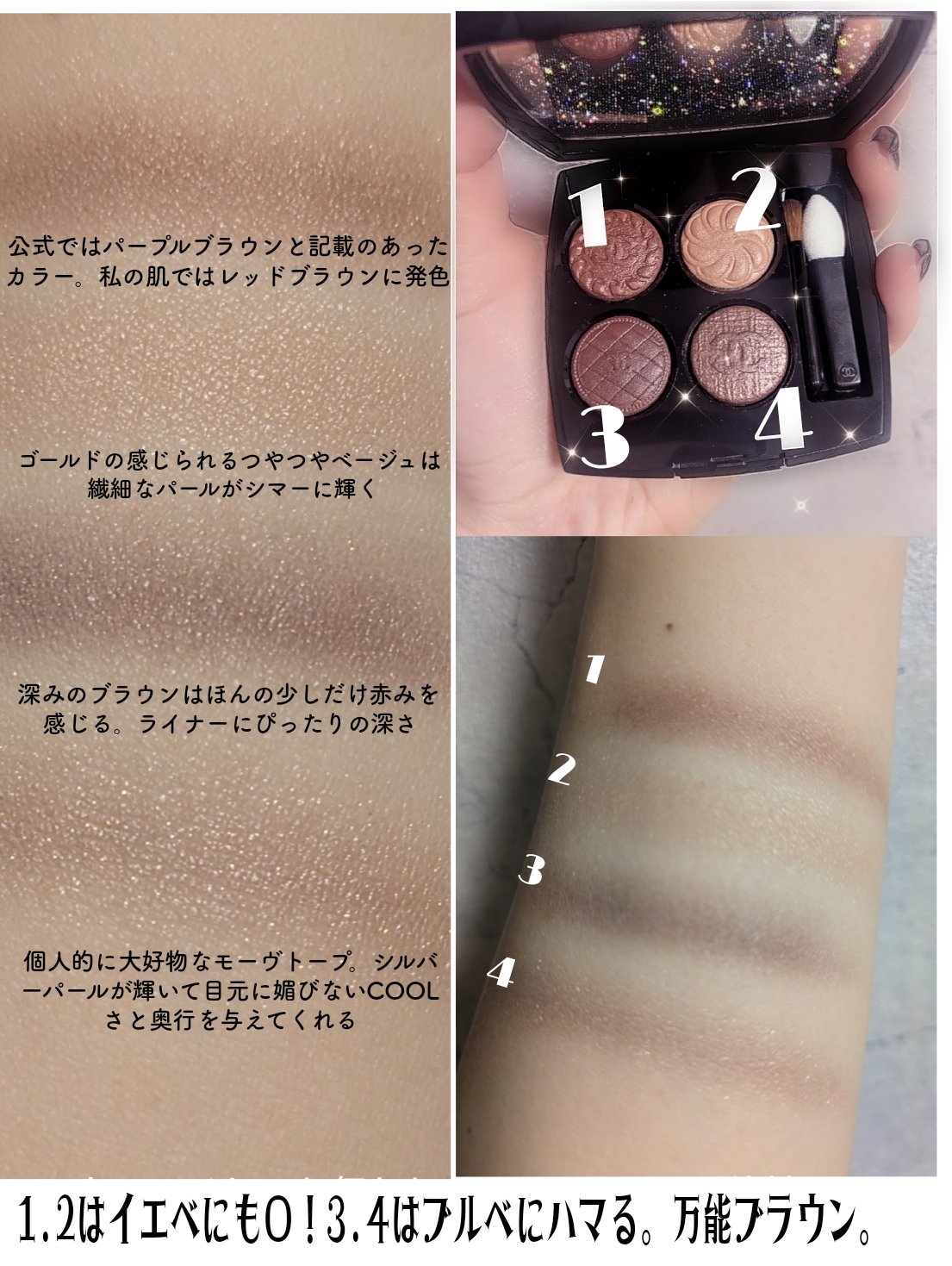 レ キャトル オンブル ブトン/CHANEL/アイシャドウパレットを使ったクチコミ（3枚目）