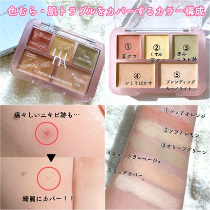 コンシールブレンダーパレット/LUNA/パレットコンシーラーを使ったクチコミ(2枚目)