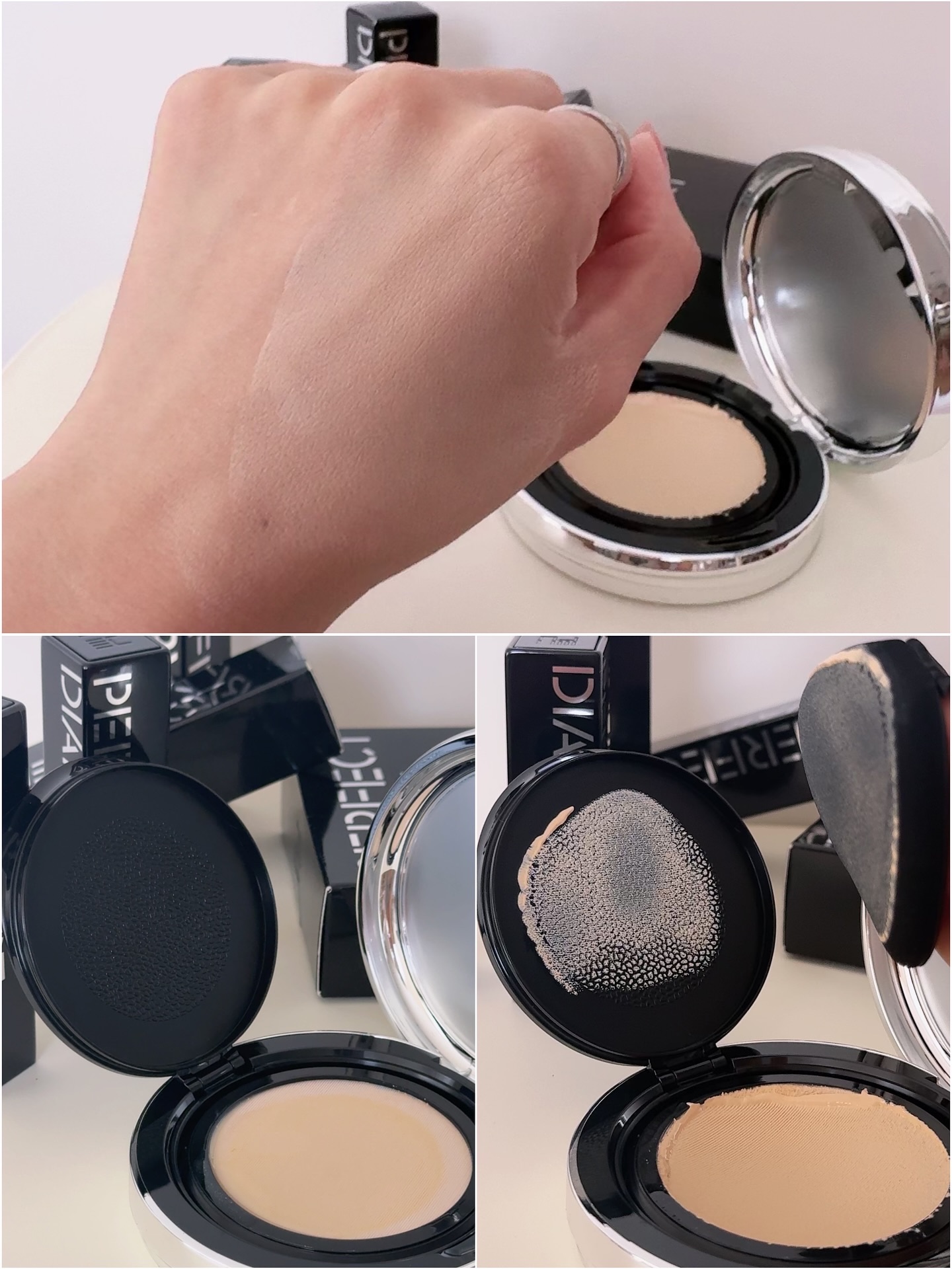 エッセンスコンシーリング UV クッションファンデーション/PERFECT DIARY/クッションファンデーションを使ったクチコミ（2枚目）