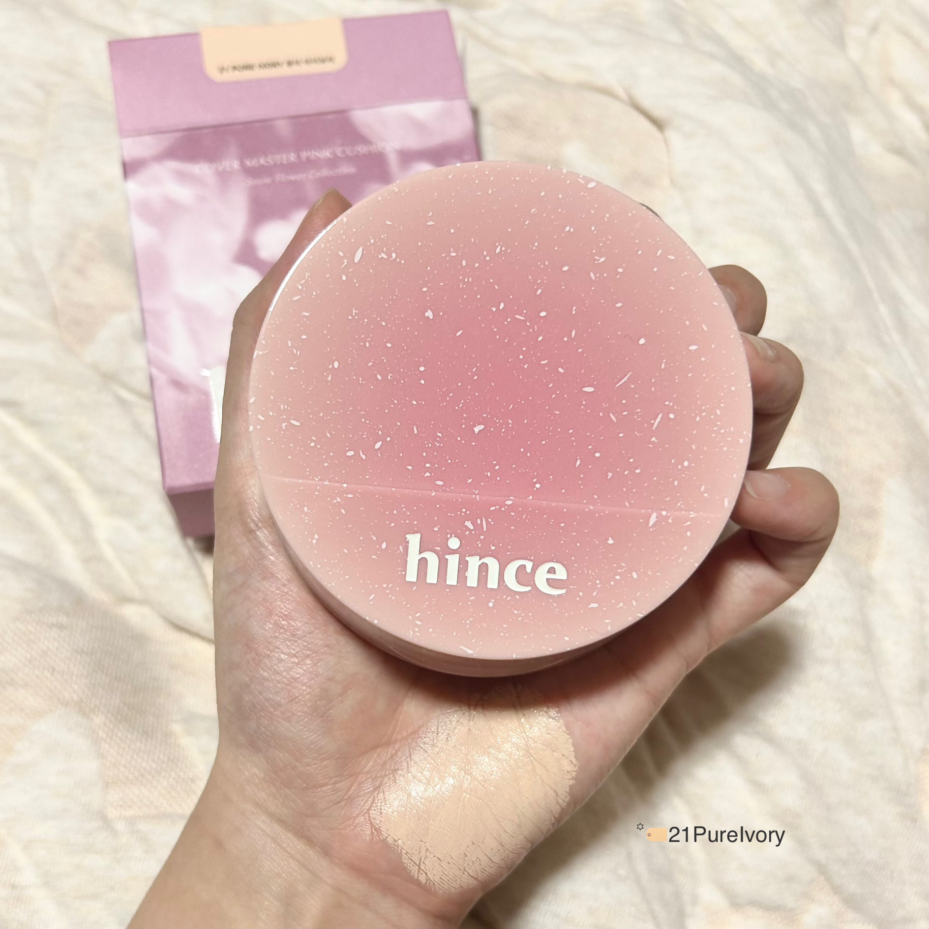 カバーマスターピンククッション/hince/クッションファンデーションを使ったクチコミ（1枚目）