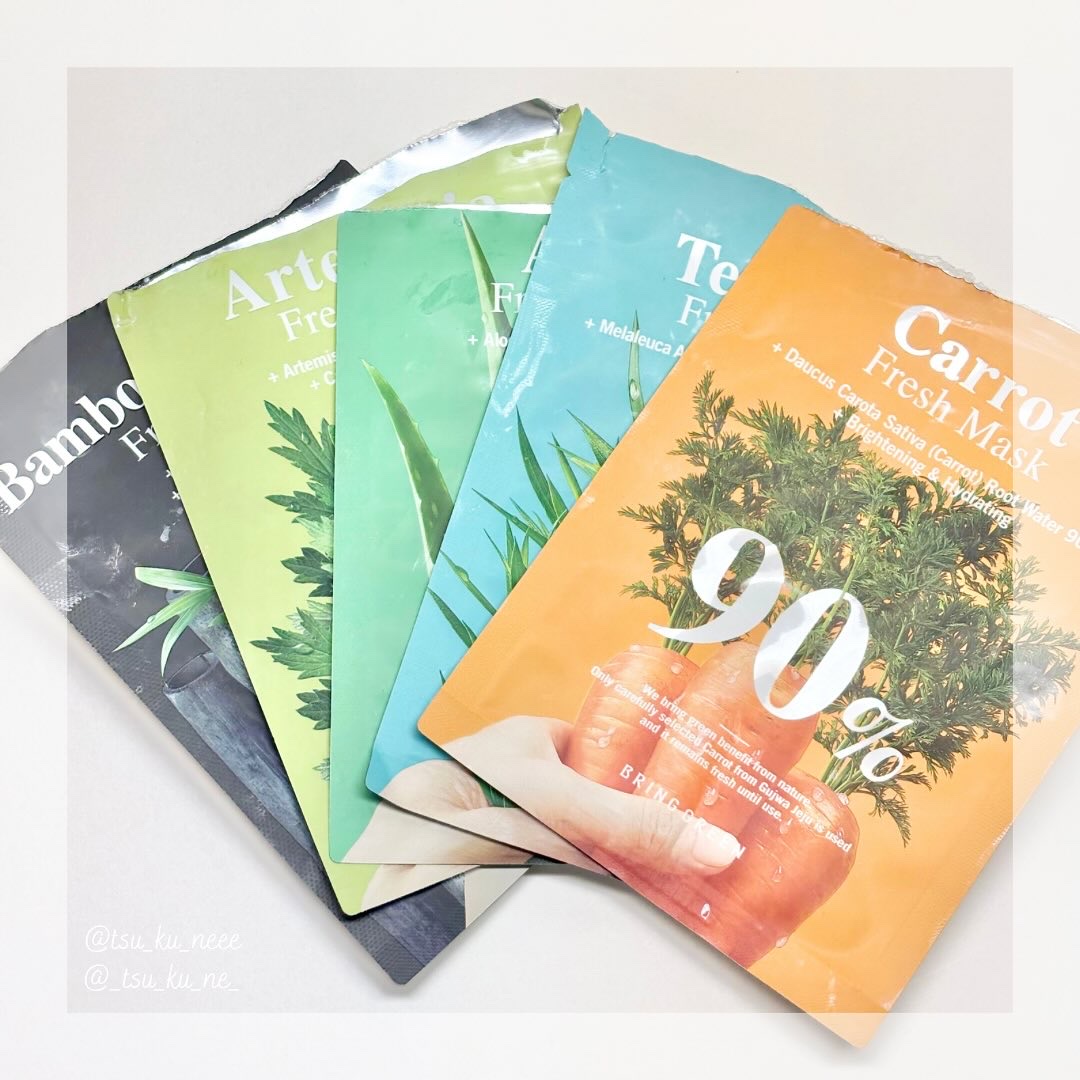 バンブーチャコール90％フレッシュマスク/BRING GREEN/シートマスク・パックを使ったクチコミ（1枚目）