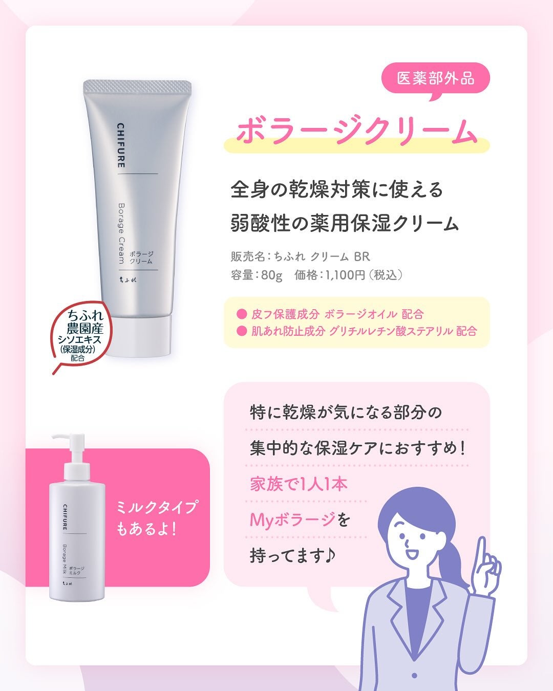 ボラージ クリーム/ちふれ/ボディクリームを使ったクチコミ(2枚目)